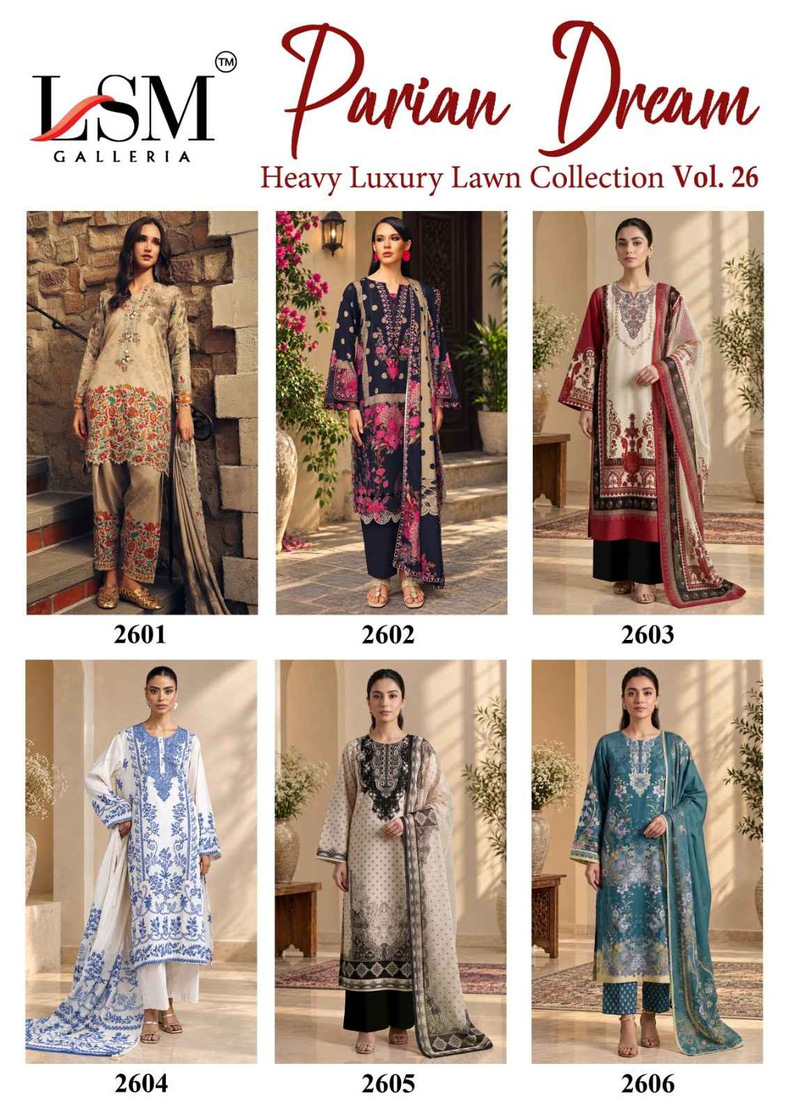 LSM Galleria Parian Dream Vol 26 Cotton Dress Material 6 pcs Catalogue