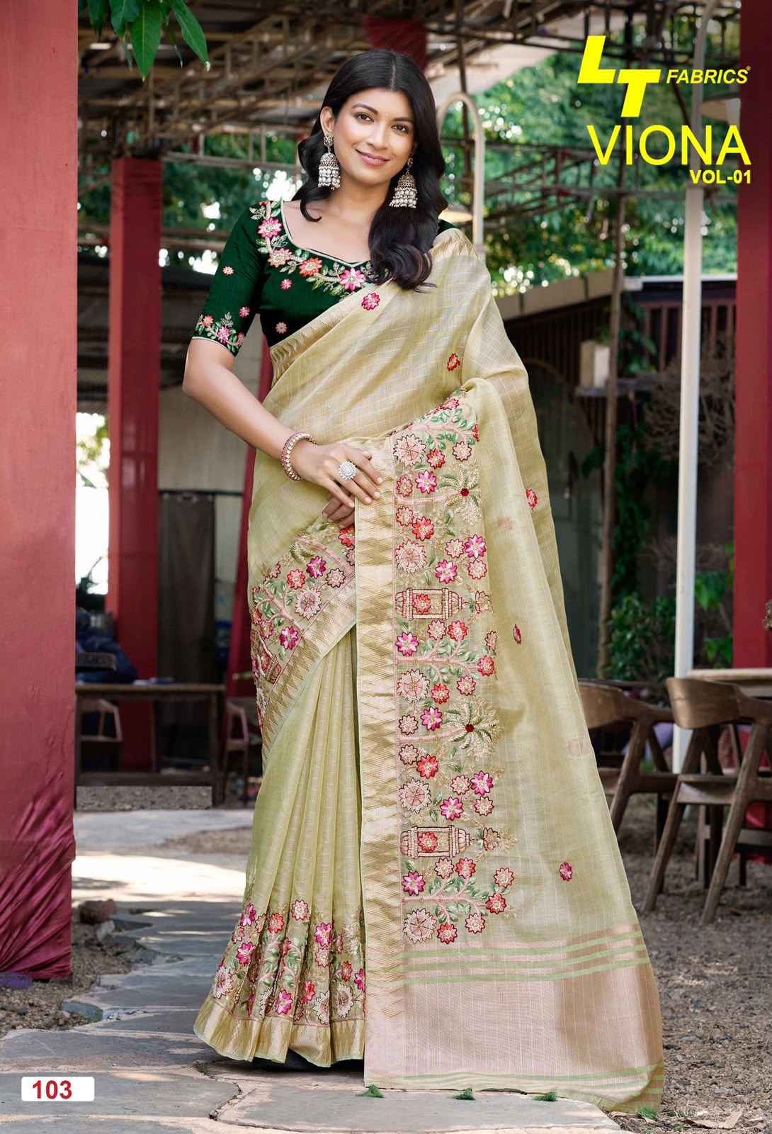 LT Fabrics Viona Vol 1 Kora Silk Saree 6 pcs Catalogue