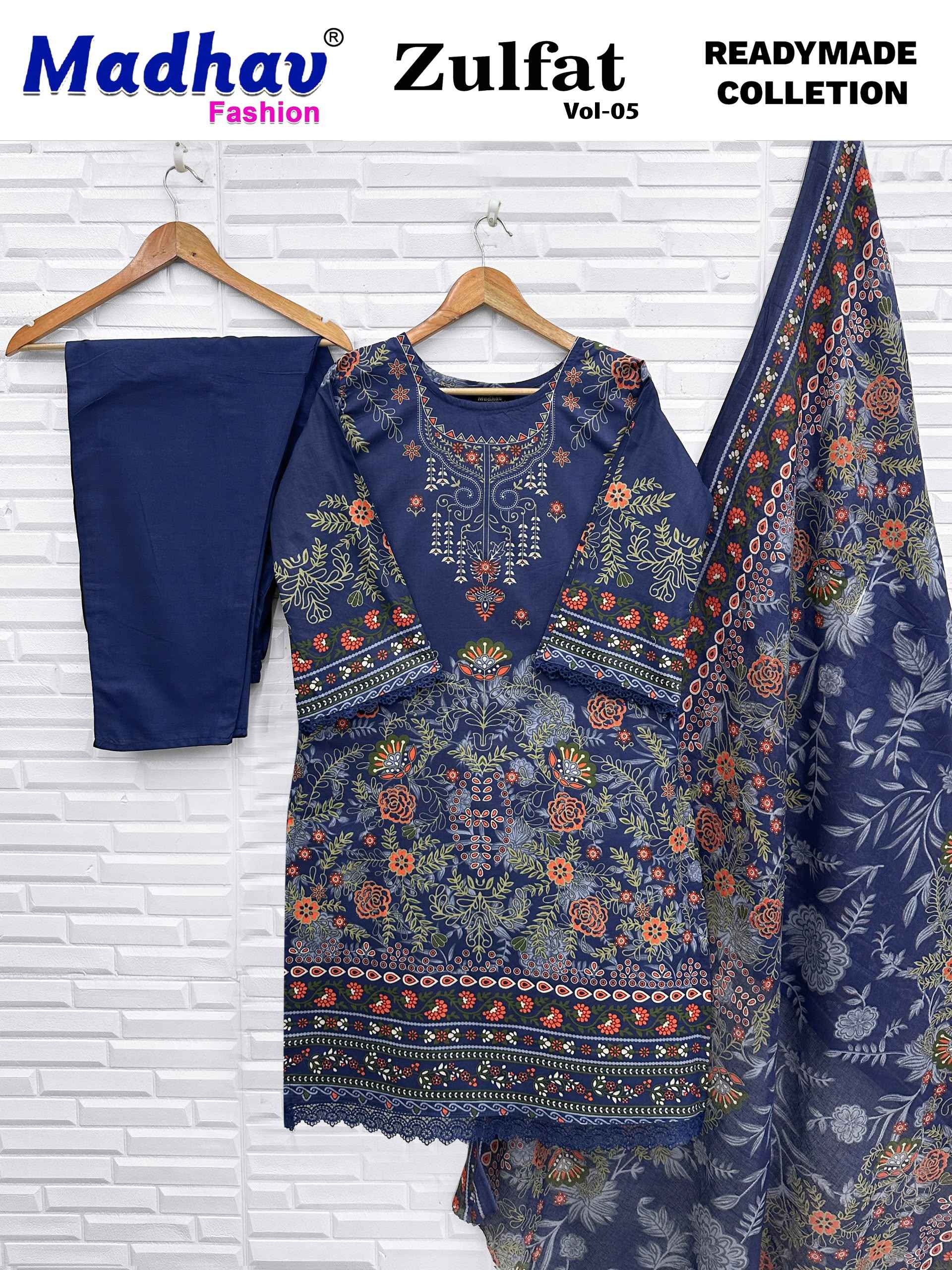 Madhav Fashion Zulfat Vol 5 Readymade Lawn Cotton Dress 6 pcs Catalogue