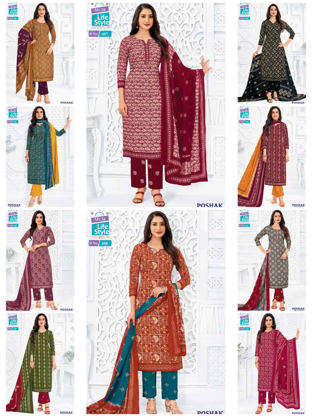 Mcm Lifestyle Poshak Vol 6 Cotton Dress Material 10 pcs Catalogue