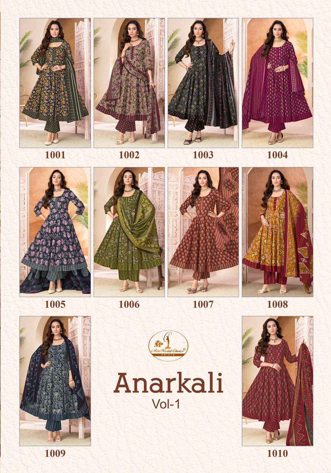 Miss World Choice Anarkal Vol 1 Readymade Cotton Dress 10 pcs Catalogue