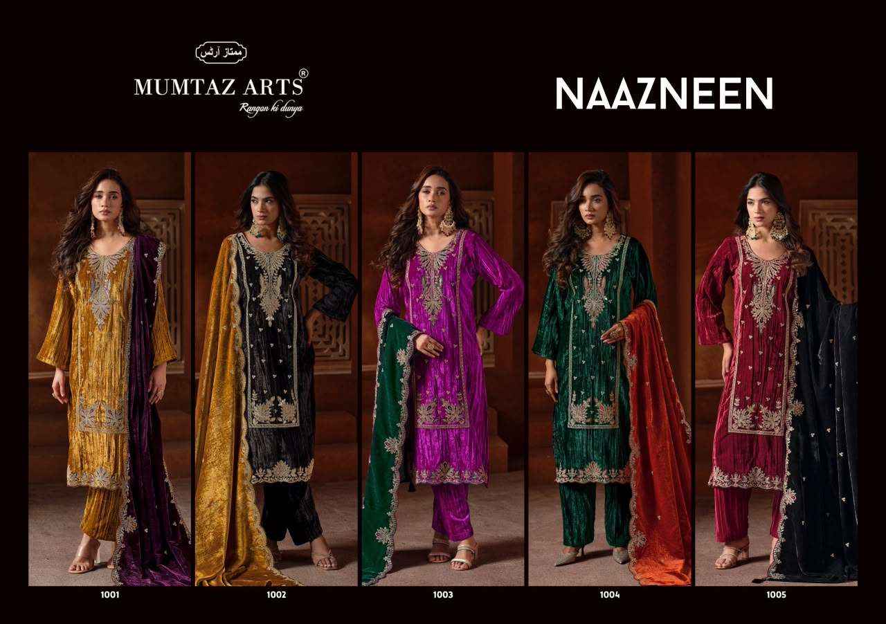 Mumtaz Arts Naazneen Velvet Dress Material 5 pcs Catalogue
