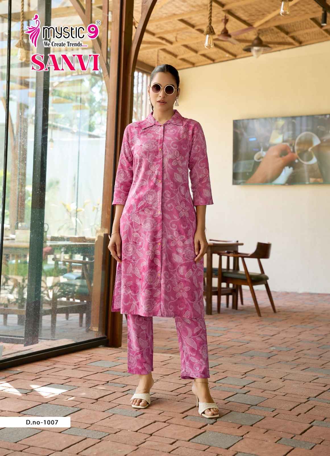 Mystic 9 Saanvi Vol 1 Viscouse Co Ord Set 10 pcs Catalogue