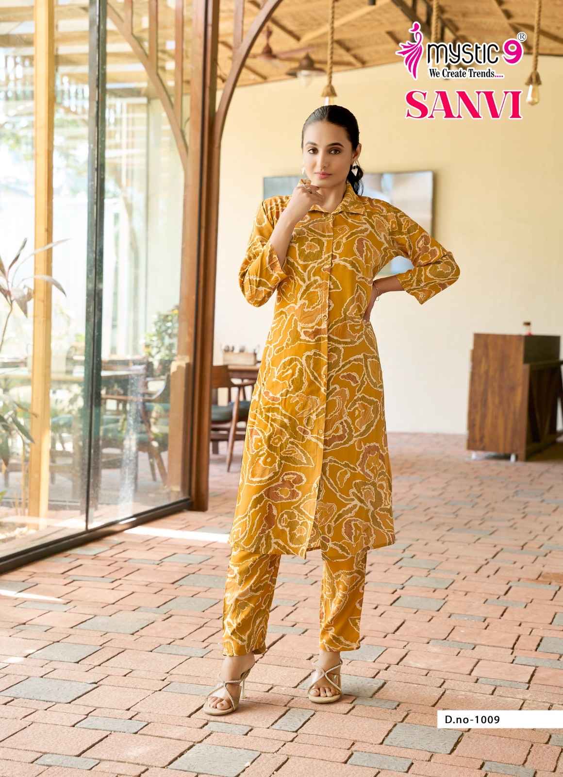 Mystic 9 Saanvi Vol 1 Viscouse Co Ord Set 10 pcs Catalogue