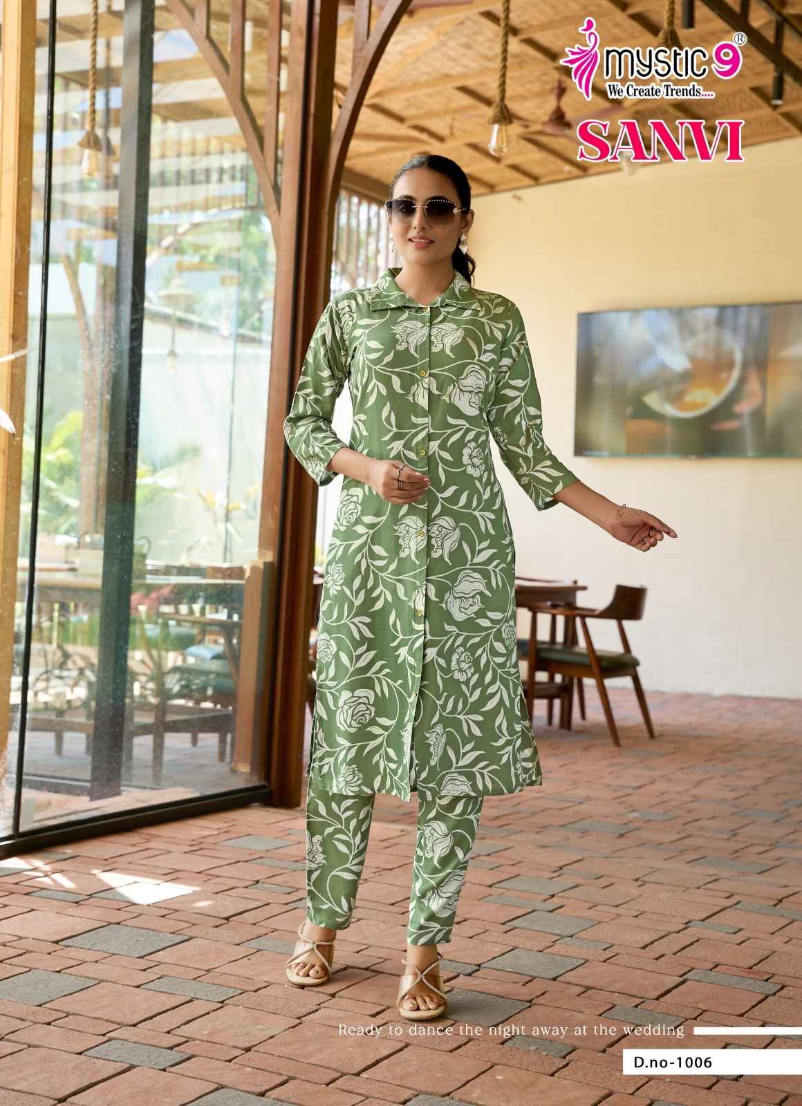 Mystic 9 Saanvi Vol 1 Viscouse Co Ord Set 10 pcs Catalogue