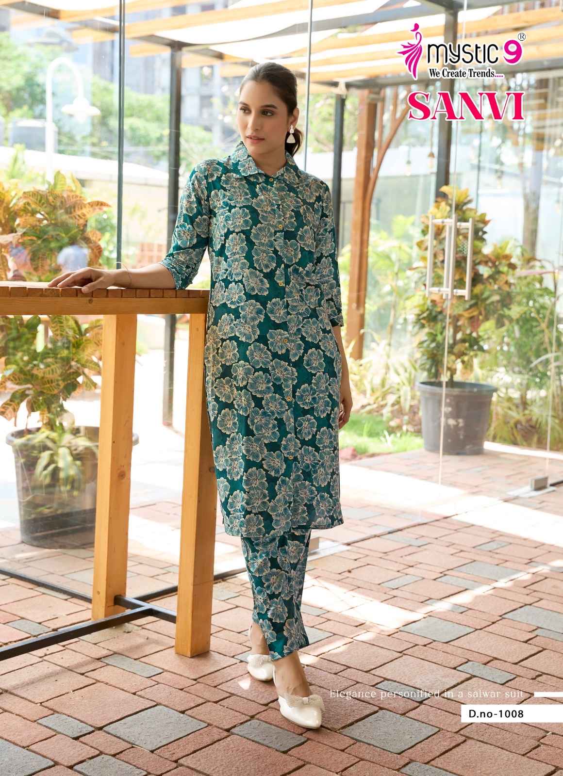 Mystic 9 Saanvi Vol 1 Viscouse Co Ord Set 10 pcs Catalogue