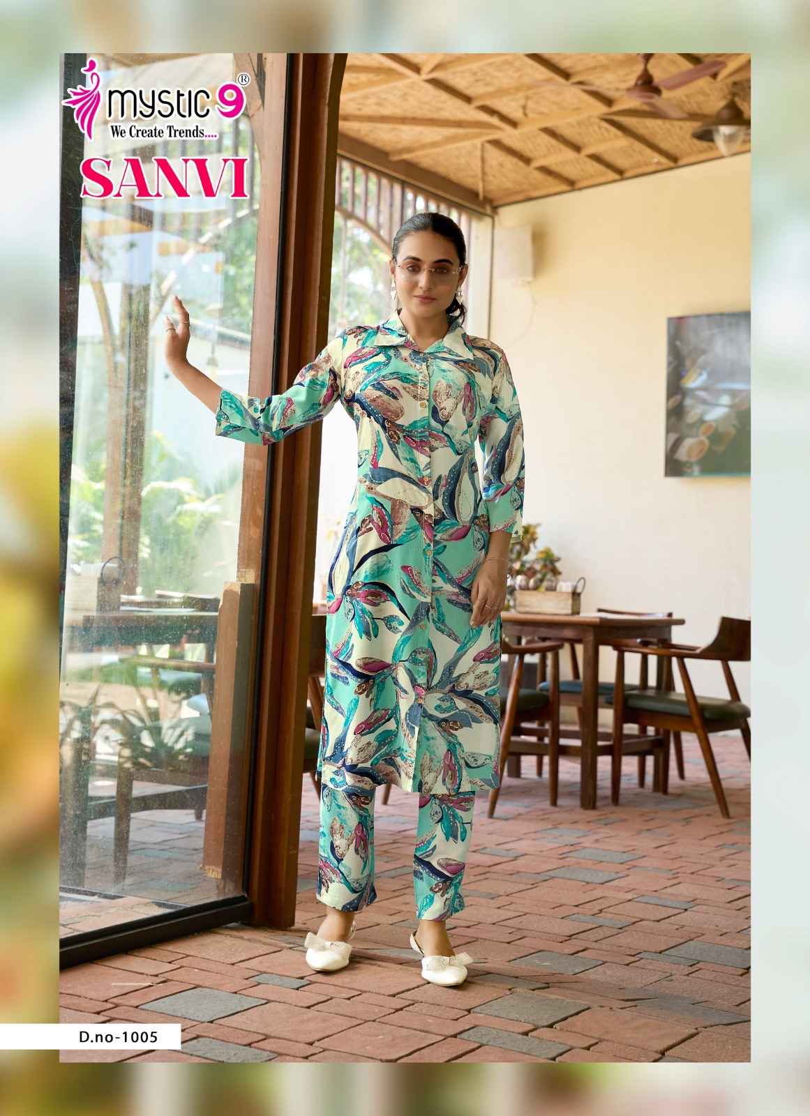 Mystic 9 Saanvi Vol 1 Viscouse Co Ord Set 10 pcs Catalogue