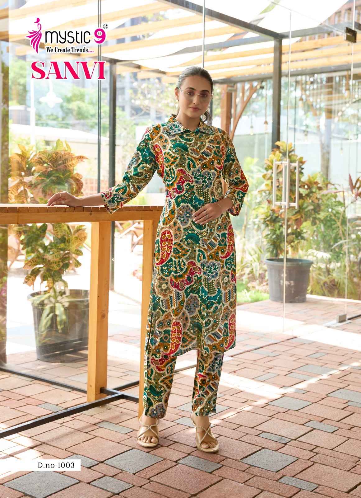 Mystic 9 Saanvi Vol 1 Viscouse Co Ord Set 10 pcs Catalogue