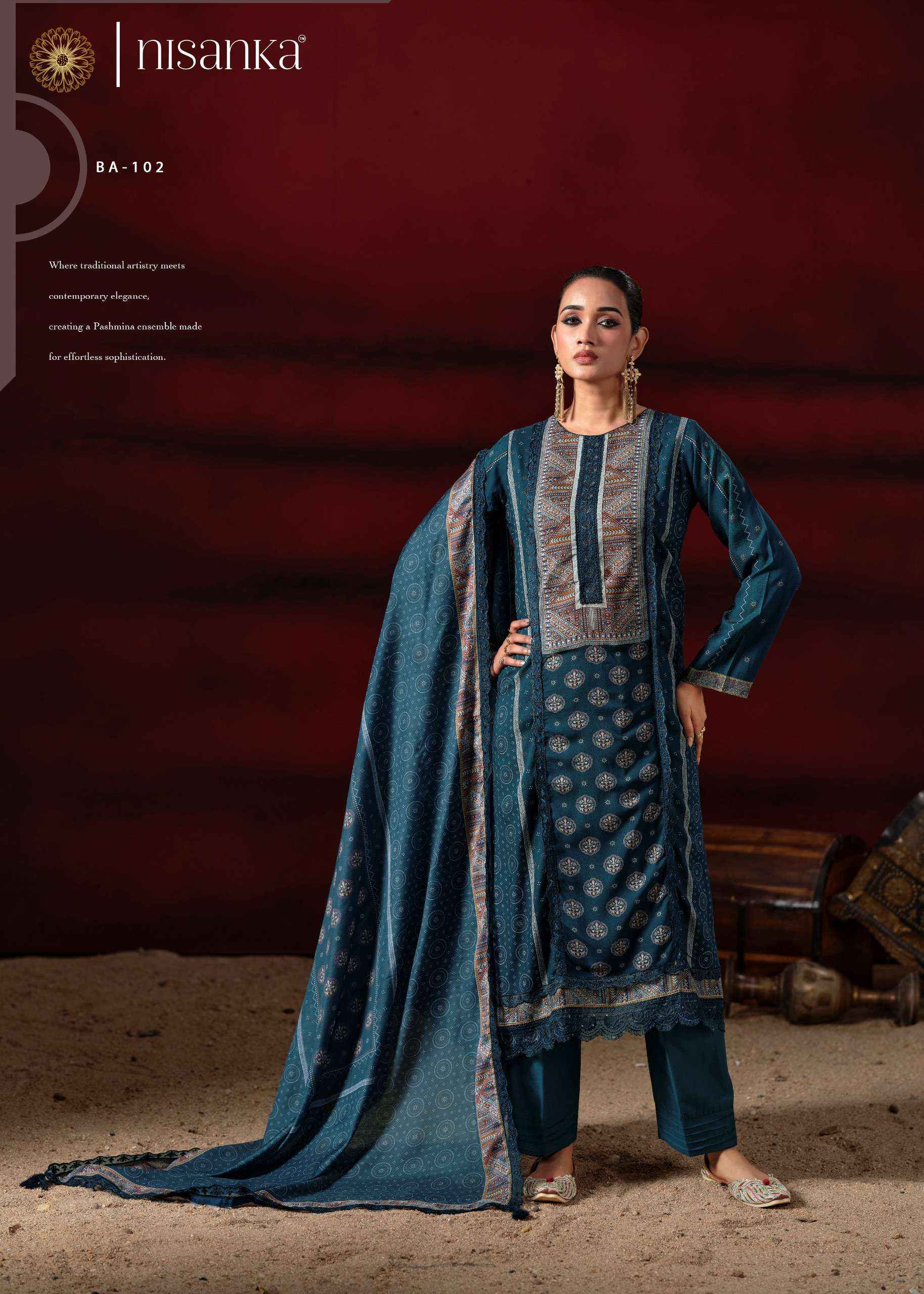 Nisanka Bagh Vol 7 Viscose Dress Material 4 pcs Catalogue