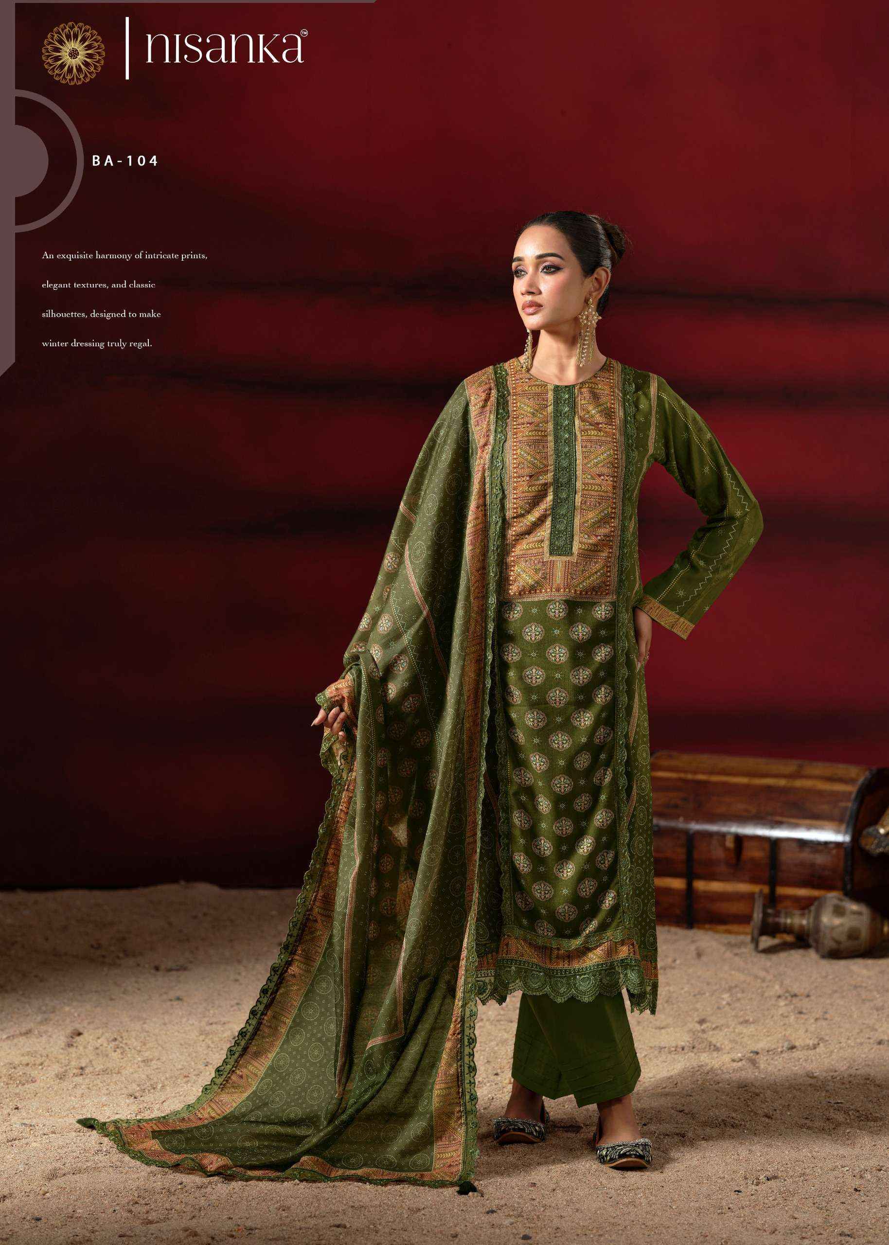 Nisanka Bagh Vol 7 Viscose Dress Material 4 pcs Catalogue