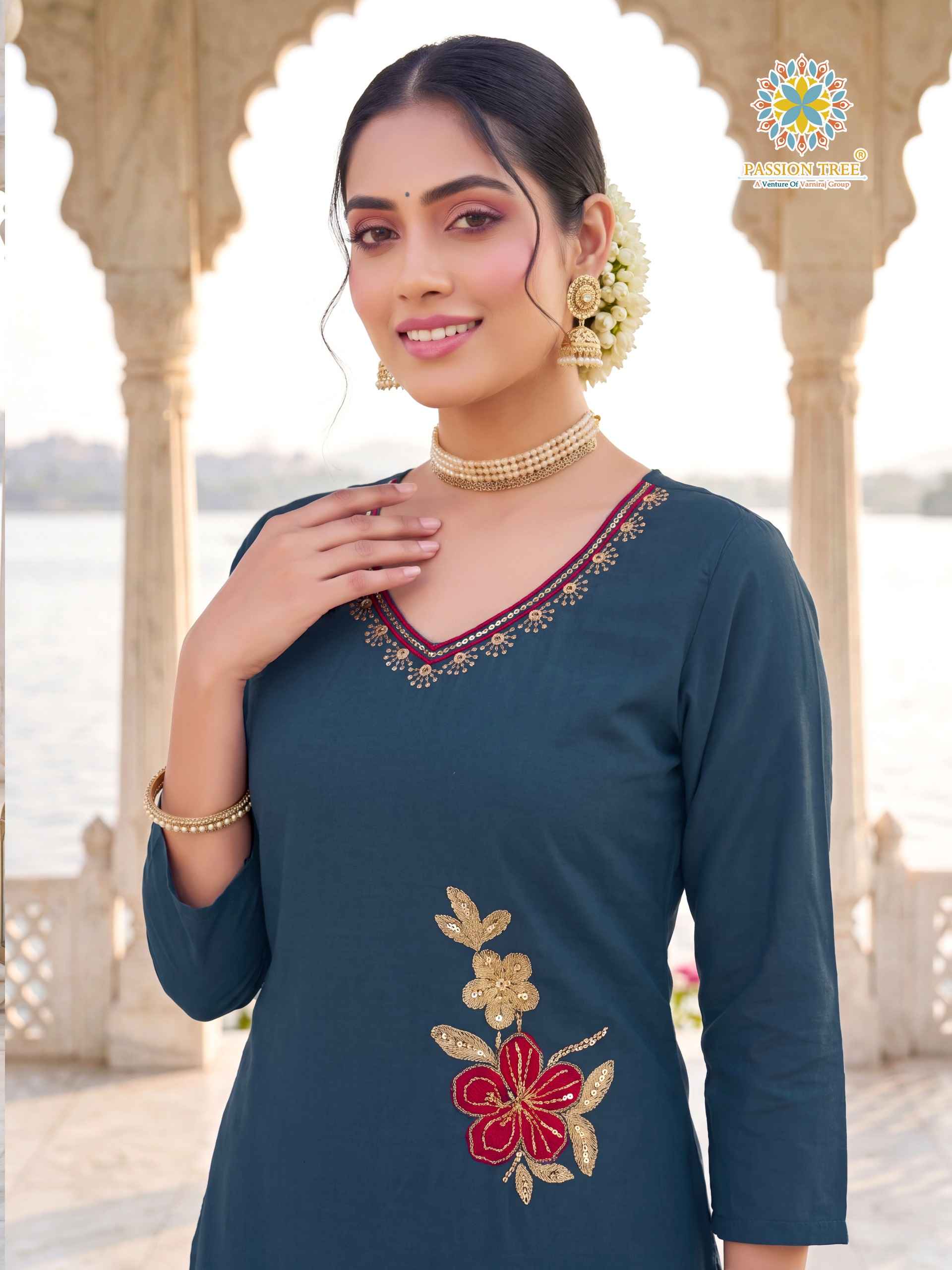 Passion Tree Raahi Vol 4 Roman Silk Kurti Combo 6 pcs Catalogue