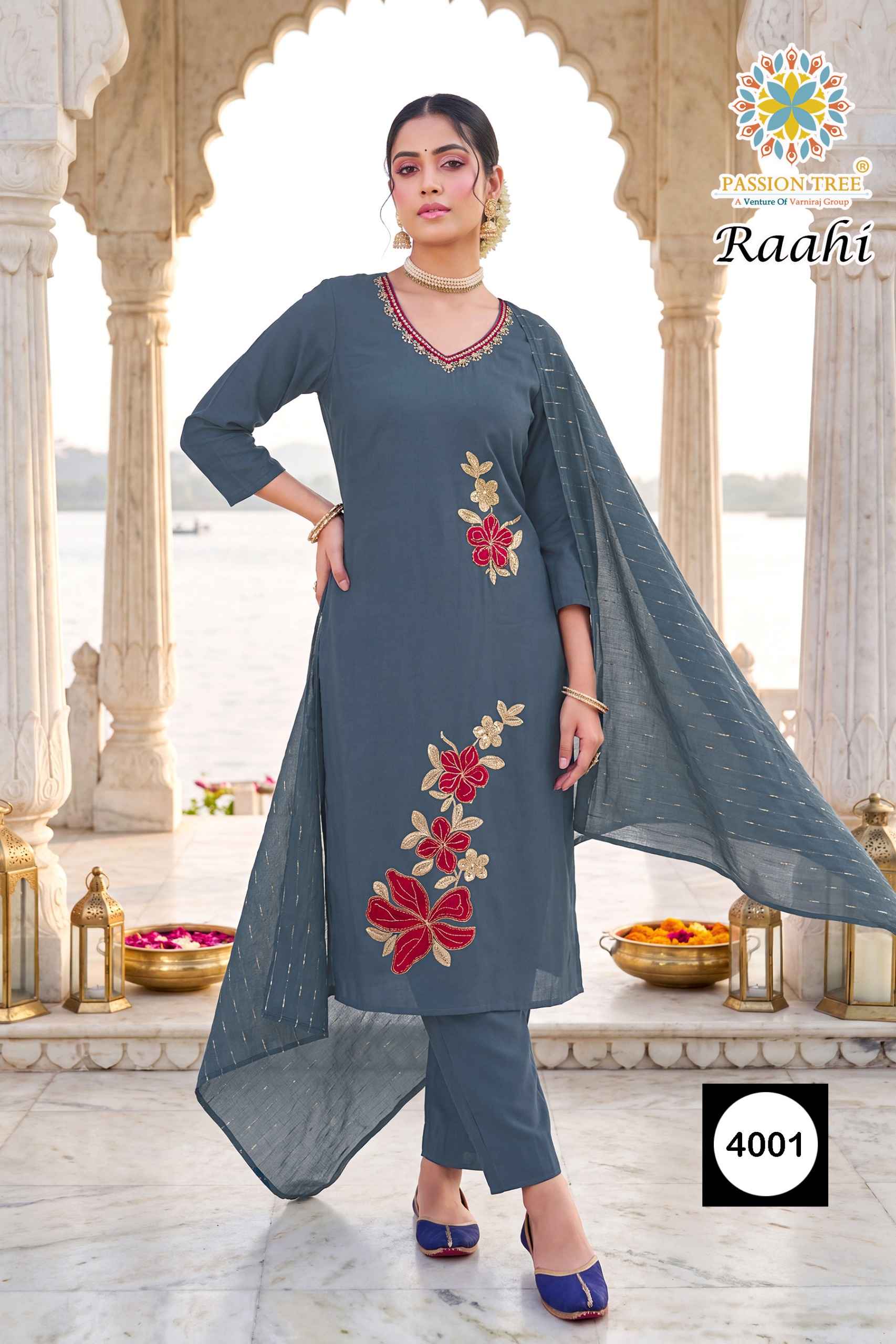 Passion Tree Raahi Vol 4 Roman Silk Kurti Combo 6 pcs Catalogue