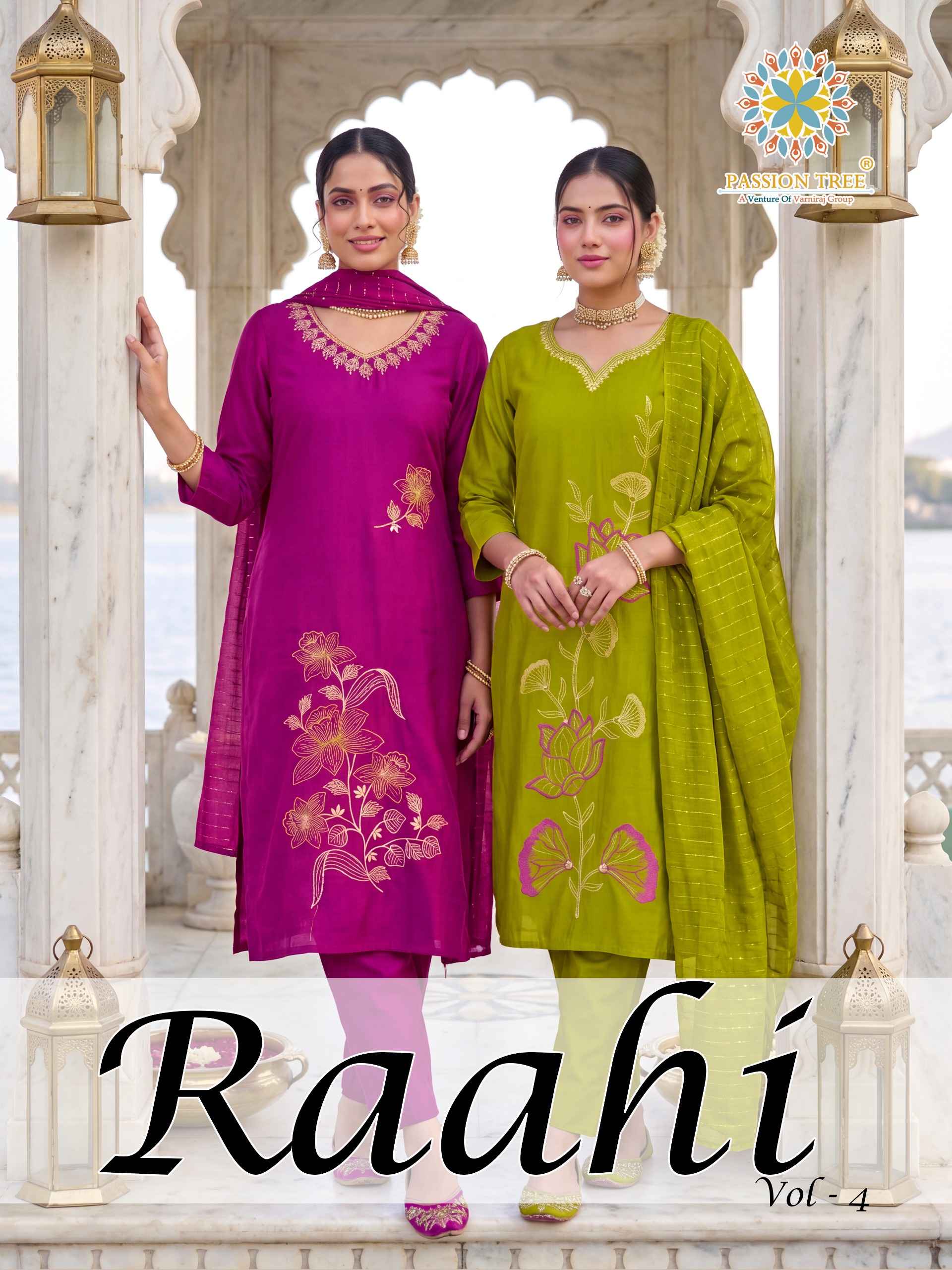 Passion Tree Raahi Vol 4 Roman Silk Kurti Combo 6 pcs Catalogue