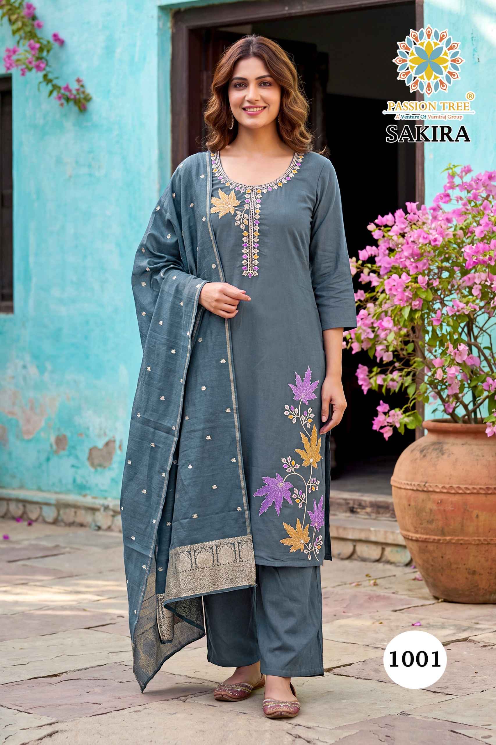 Passion Tree Sakira Vol 1 Roman Silk Kurti Combo 6 pcs Catalogue