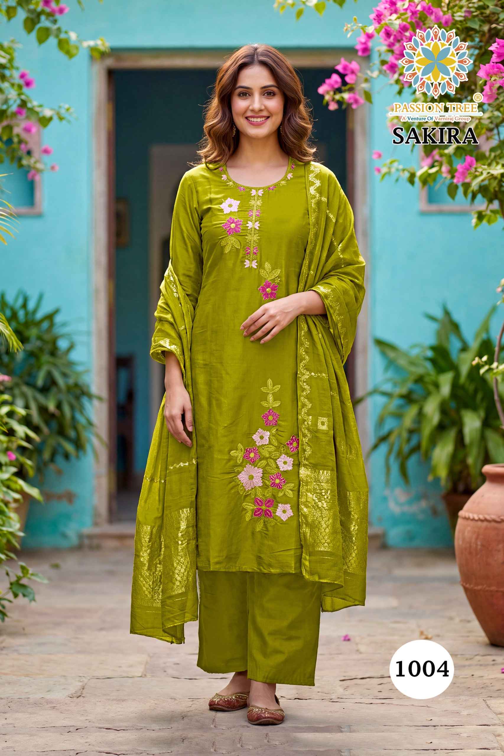 Passion Tree Sakira Vol 1 Roman Silk Kurti Combo 6 pcs Catalogue