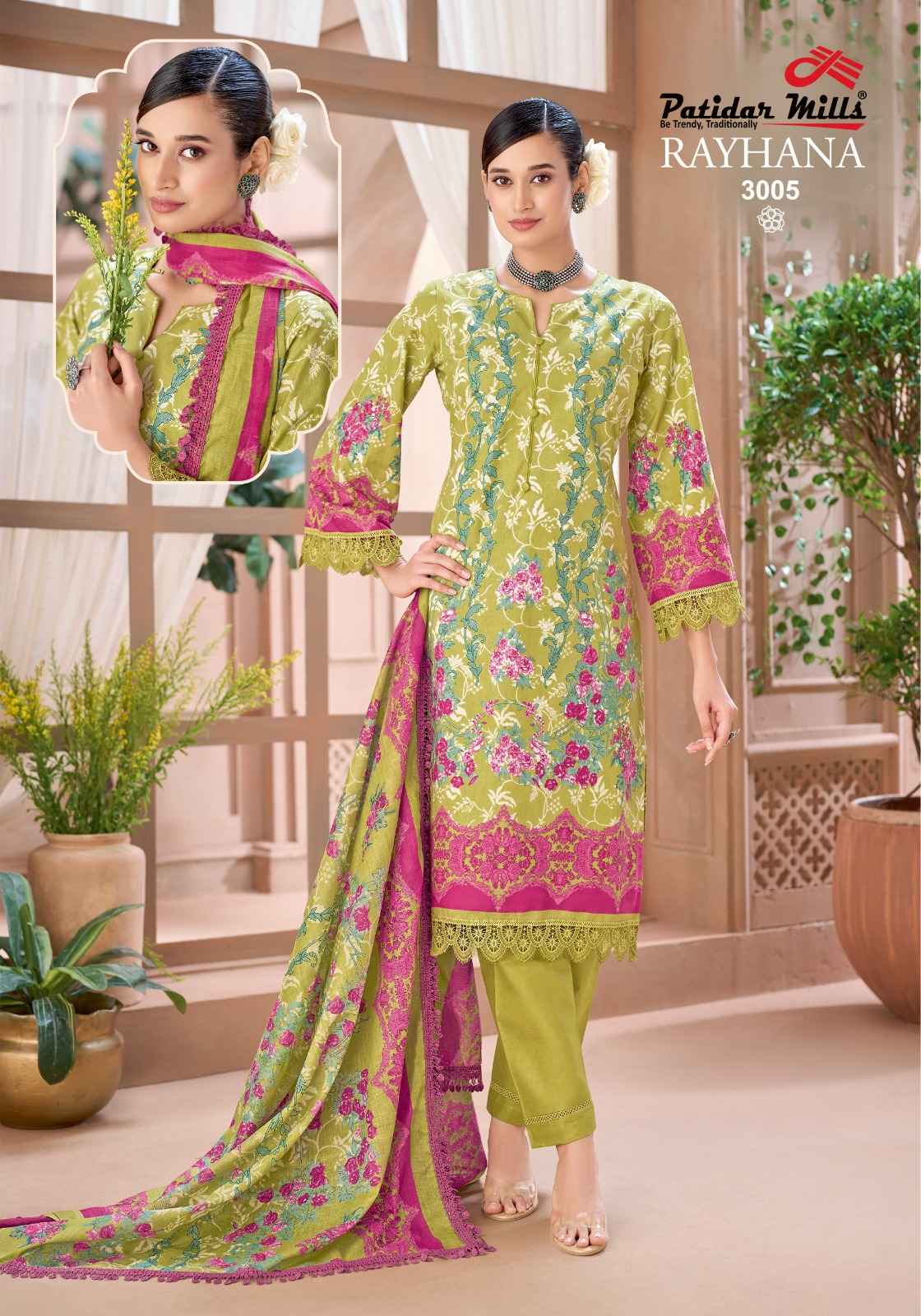 Patidar Mills Rayhana Vol 3 Cotton Dress Material 8 pcs Catalogue