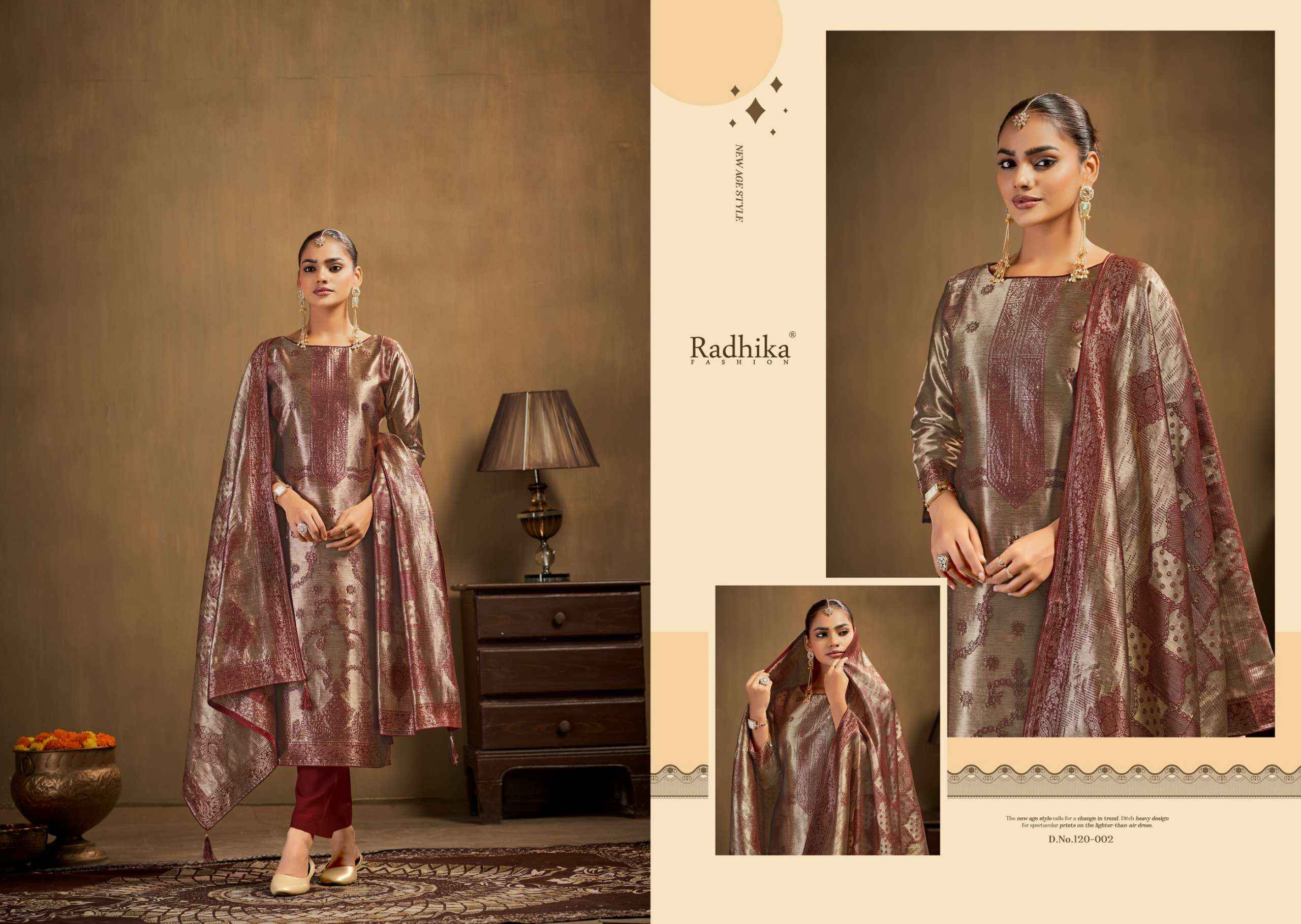 Radhika Fashion Azara Advance Banarashi Adah Vol 1 Jacquard Dress Material 6 pcs Catalogue