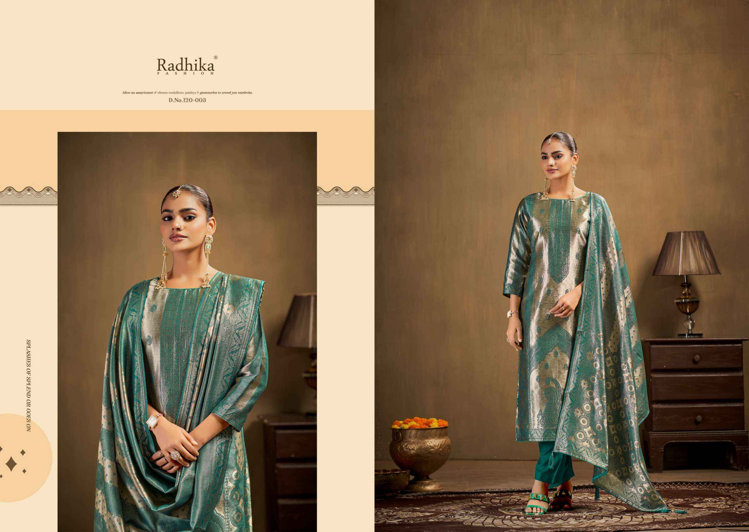 Radhika Fashion Azara Advance Banarashi Adah Vol 1 Jacquard Dress Material 6 pcs Catalogue