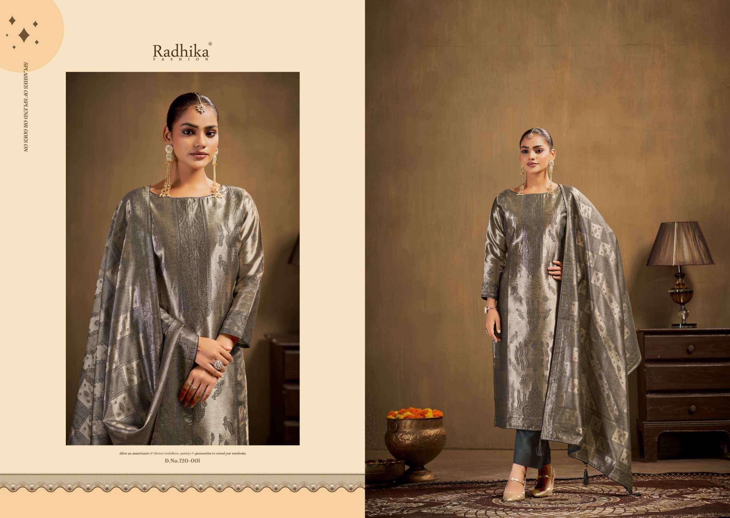 Radhika Fashion Azara Advance Banarashi Adah Vol 1 Jacquard Dress Material 6 pcs Catalogue