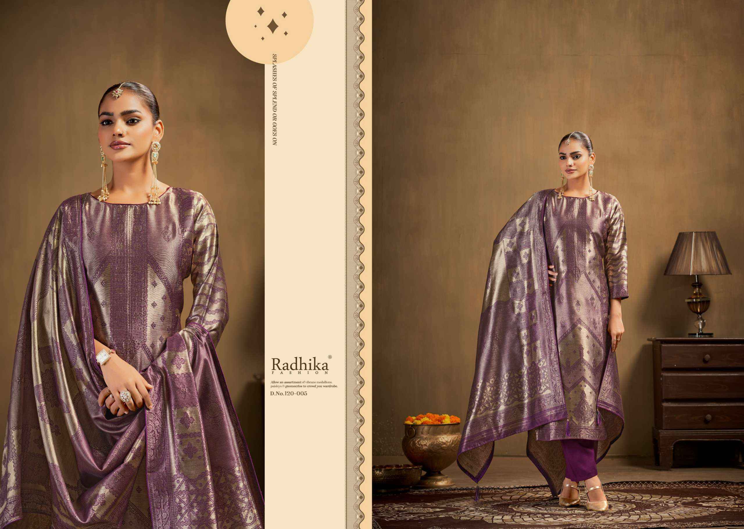 Radhika Fashion Azara Advance Banarashi Adah Vol 1 Jacquard Dress Material 6 pcs Catalogue