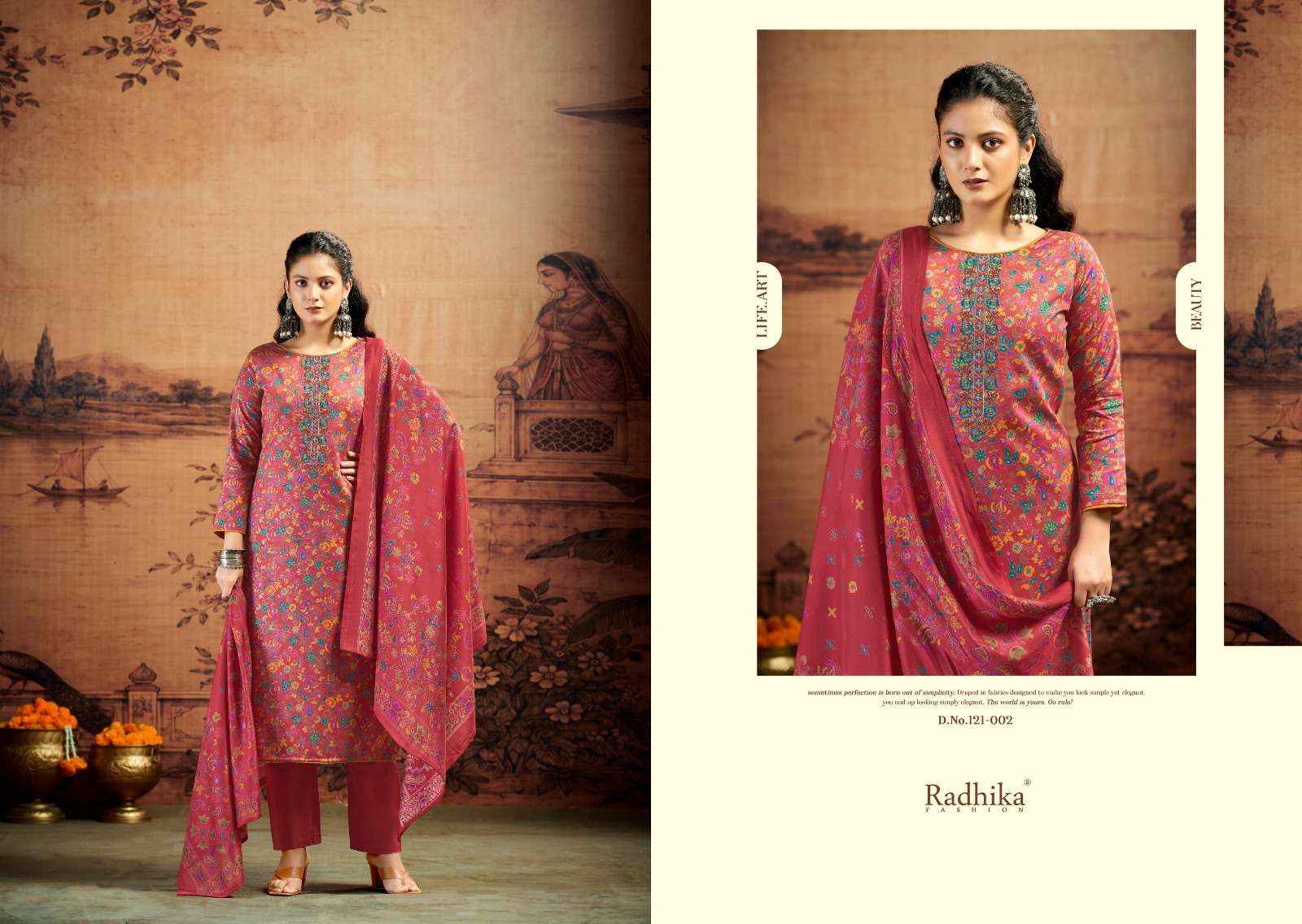 Radhika Fashion Kalki Advance Vol 5 Jam Satin Dress Material 6 pcs Catalogue