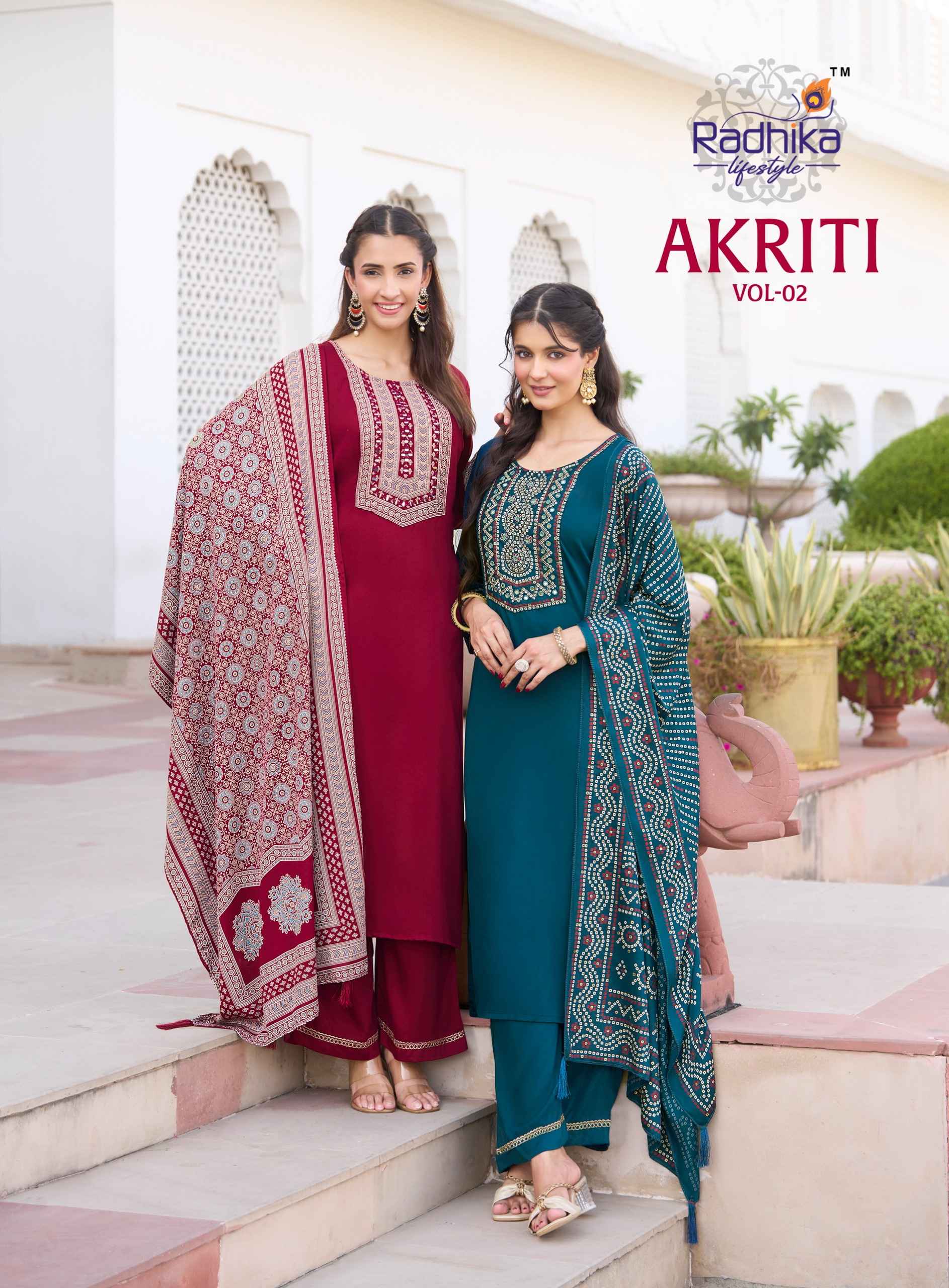 Radhika Lifestyle Akriti Vol 2 Gajji Silk Kurti Comb 6 pcs Catalogue