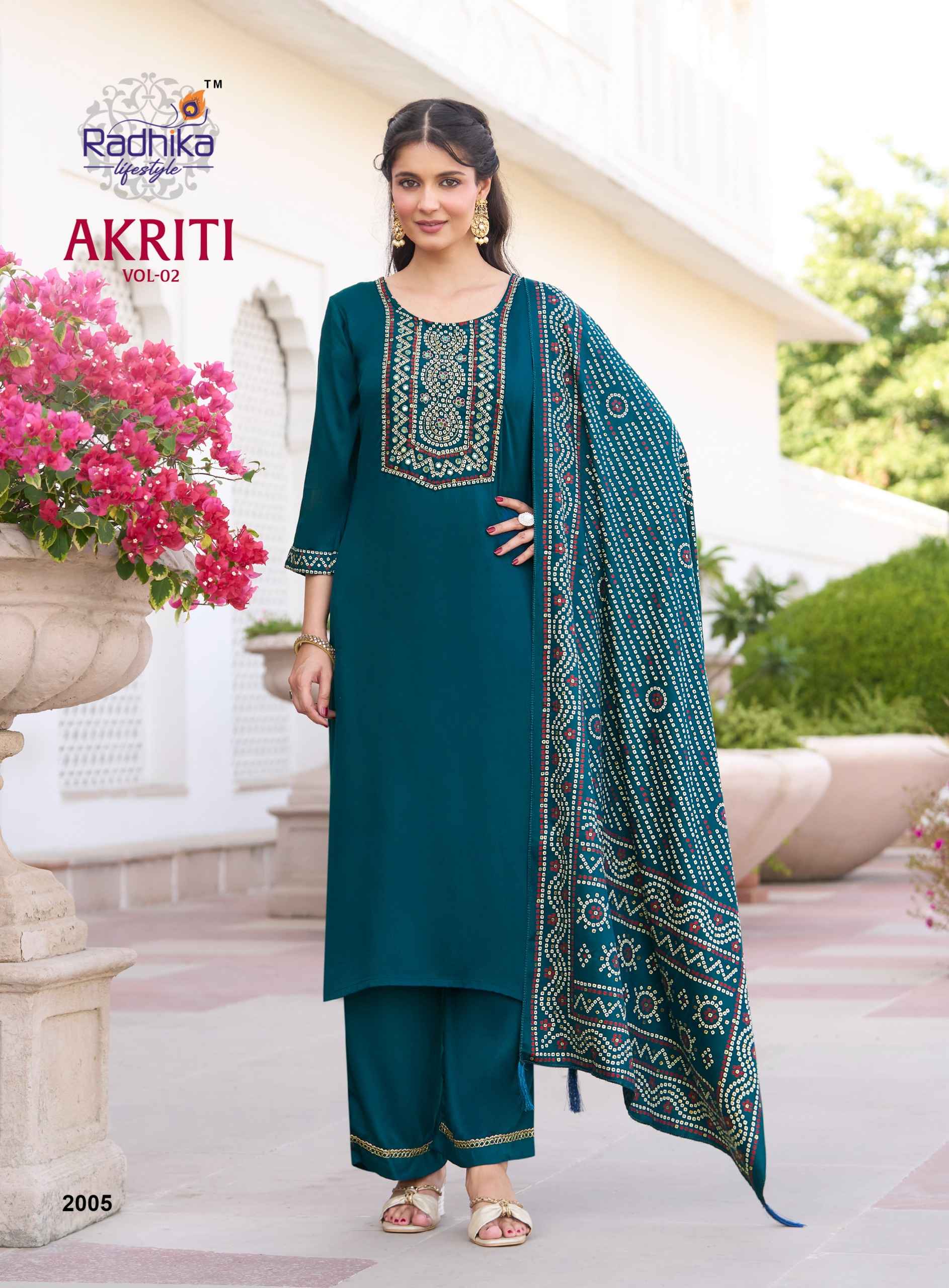 Radhika Lifestyle Akriti Vol 2 Gajji Silk Kurti Comb 6 pcs Catalogue