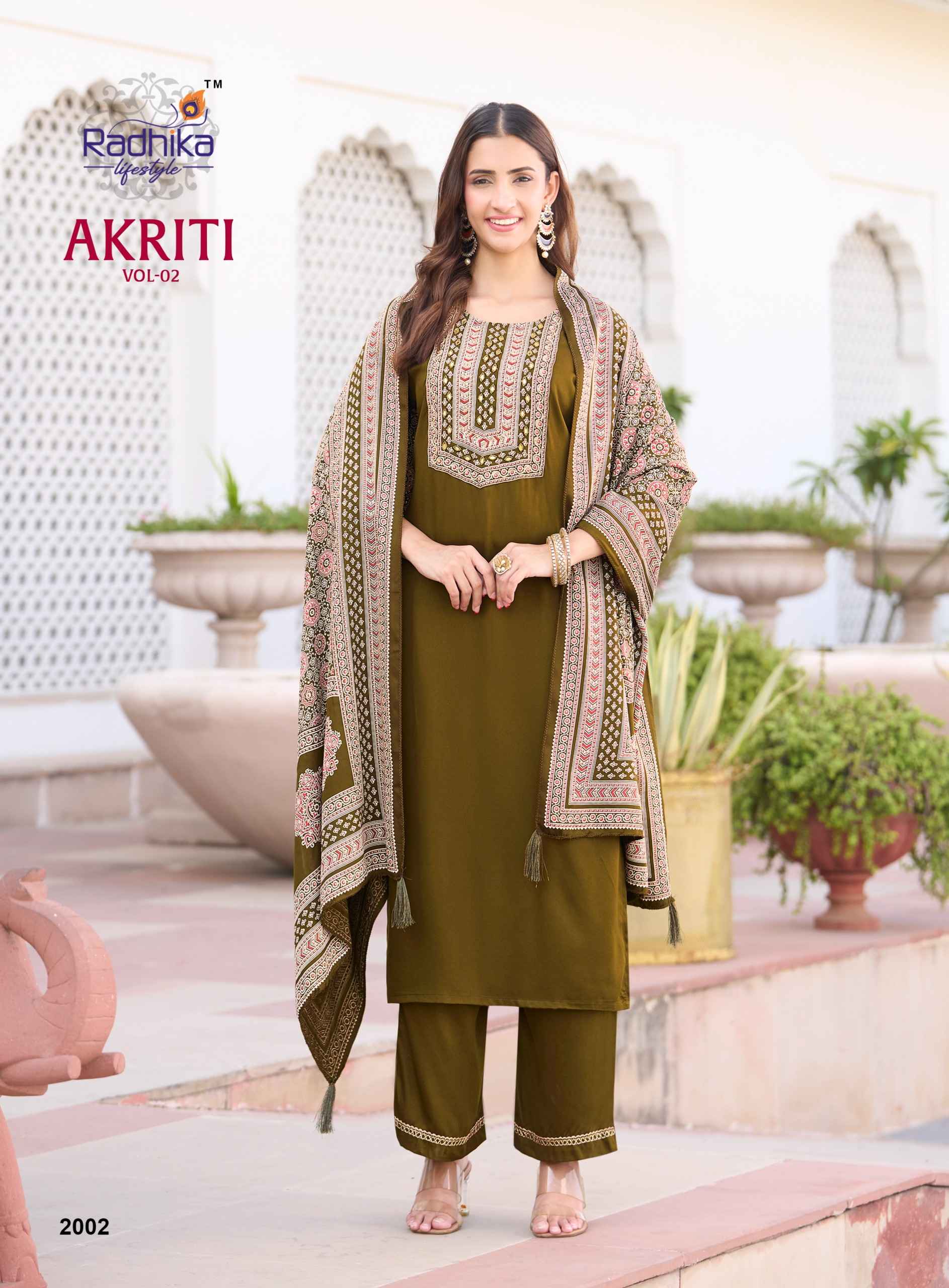 Radhika Lifestyle Akriti Vol 2 Gajji Silk Kurti Comb 6 pcs Catalogue