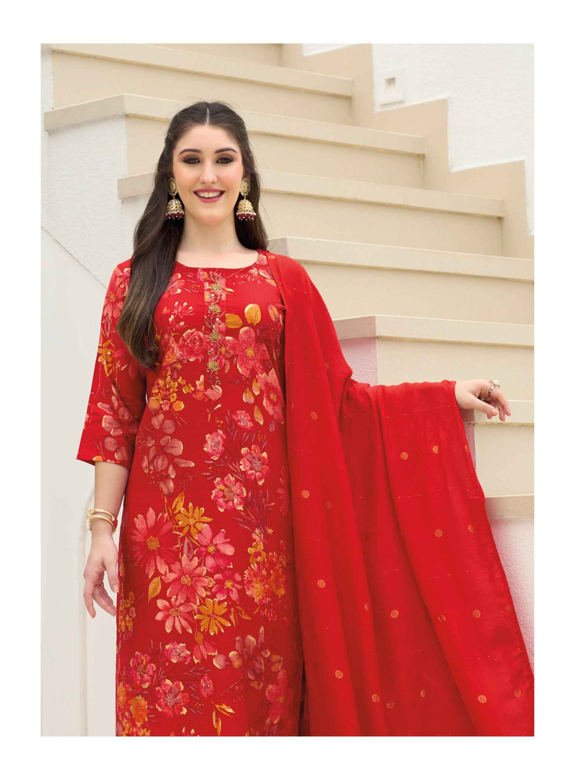 Radhika Lifestyle Alexa Vol 10 Vertican Silk Kurti Combo 8 pcs Catalogue