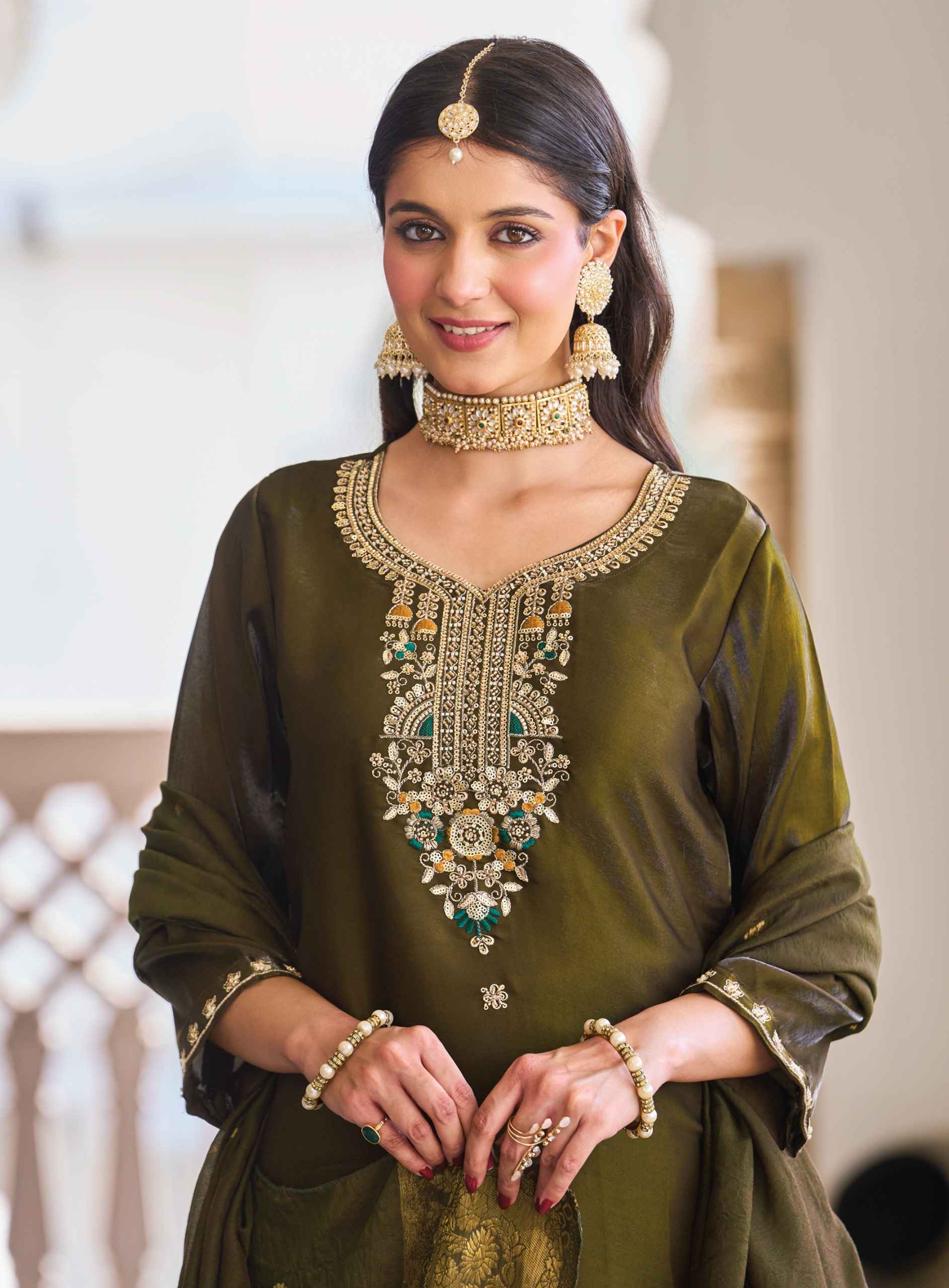 Radhika Lifestyle Priyanshi Vol 1 Roman Glass Silk Kurti Combo 6 pcs Catalogue