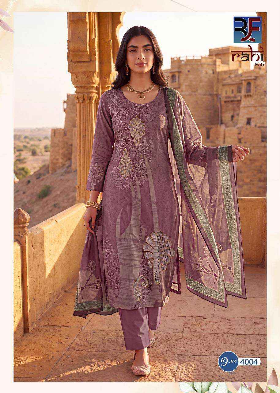 Rahi Fab Rising Gold Vol 4 Cotton Dress Material 8 pcs Catalogue