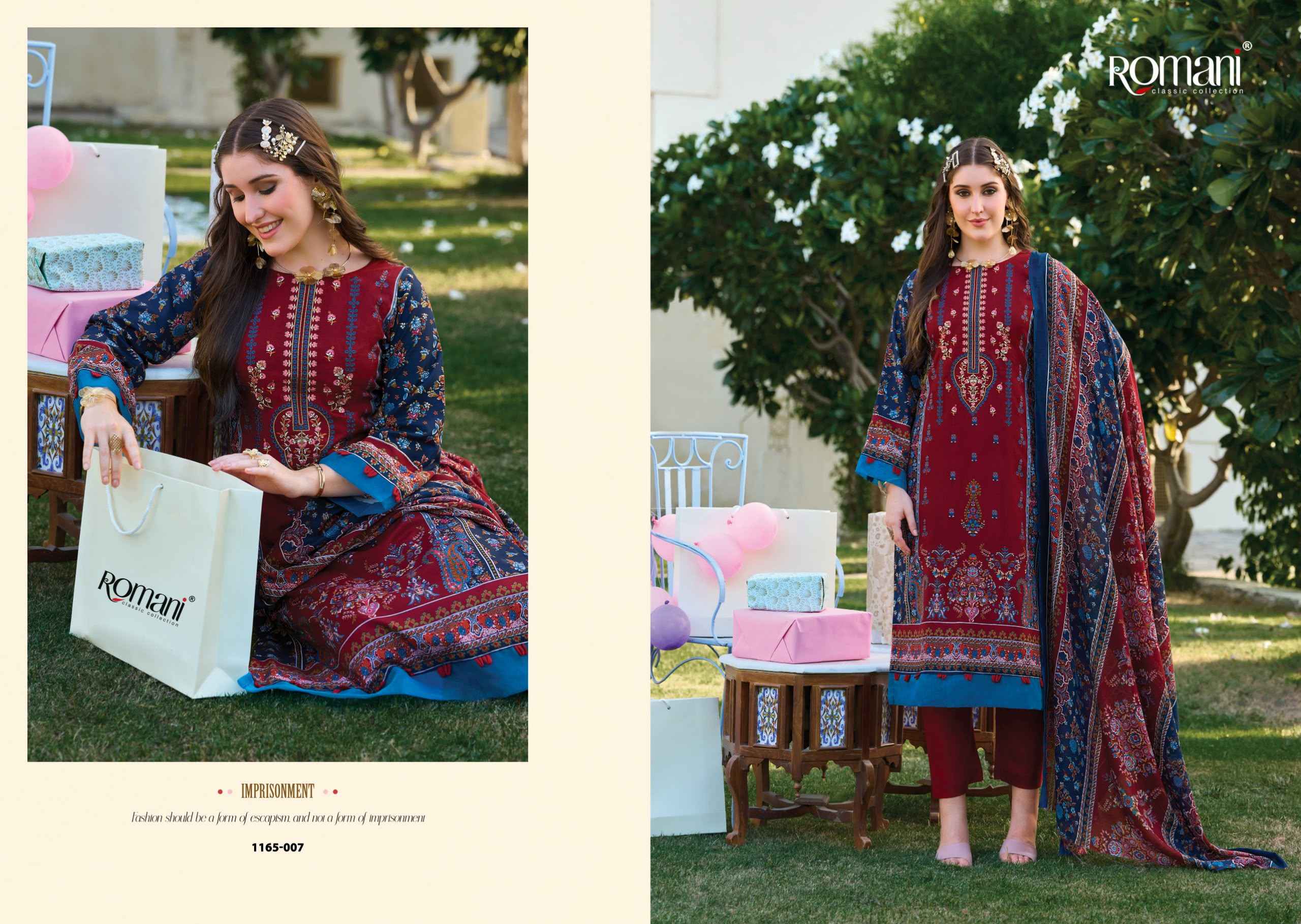 Romani Bin Kareem Vol 7 Cotton Dress Material 8 pcs Catalogue