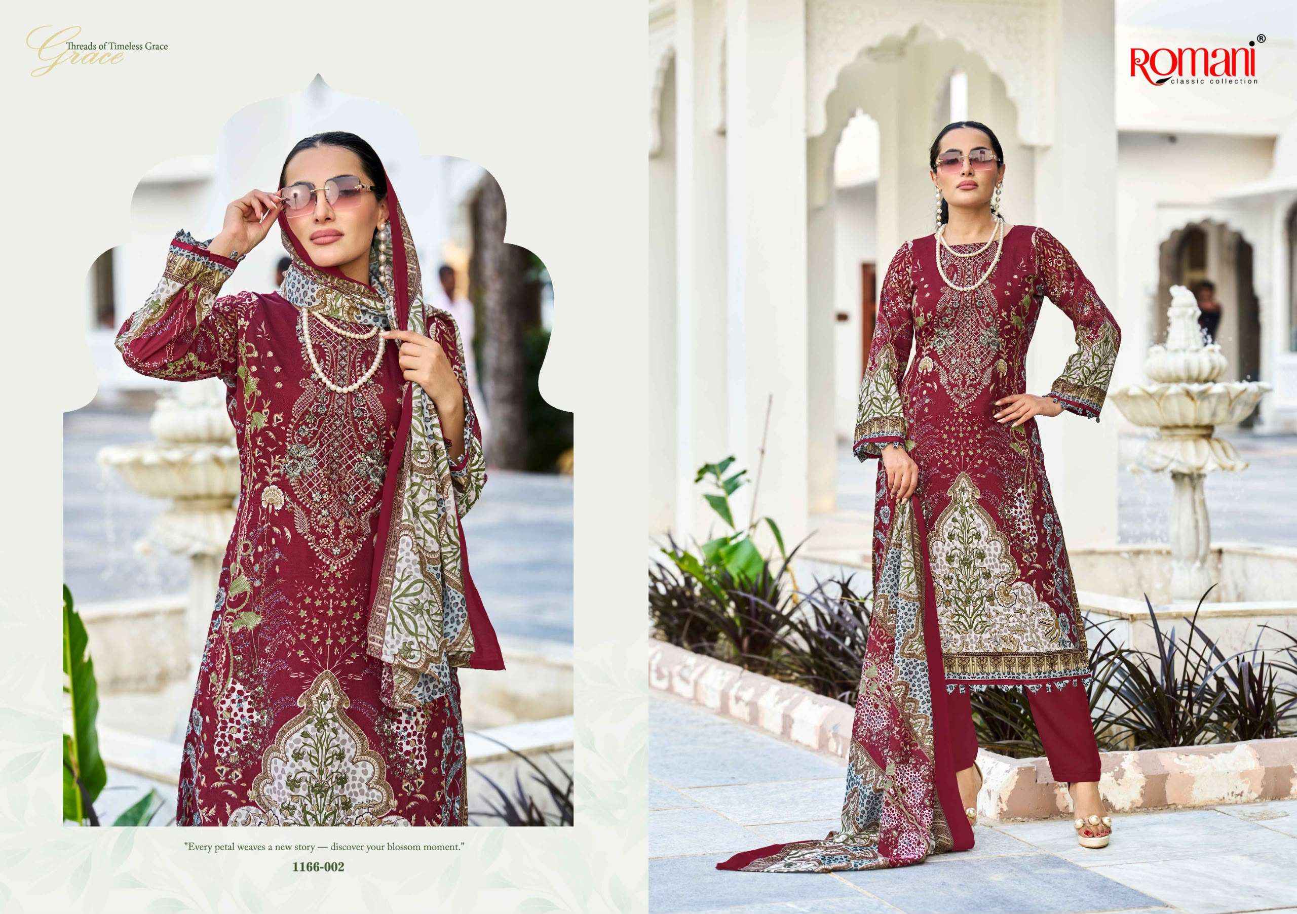 Romani Needle Wonder Vol 17 Cotton Dress Material 8 pcs Catalogue