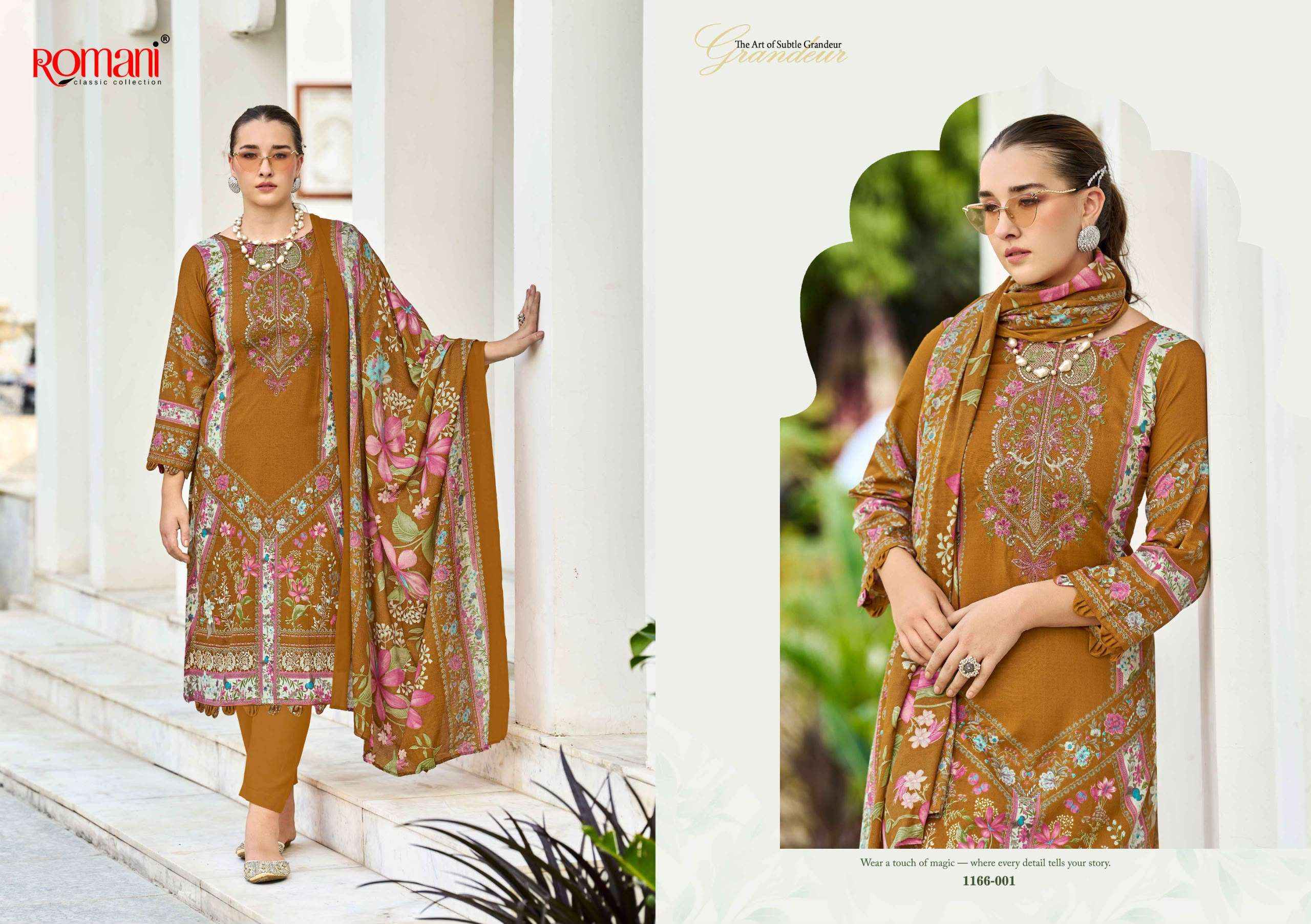 Romani Needle Wonder Vol 17 Cotton Dress Material 8 pcs Catalogue