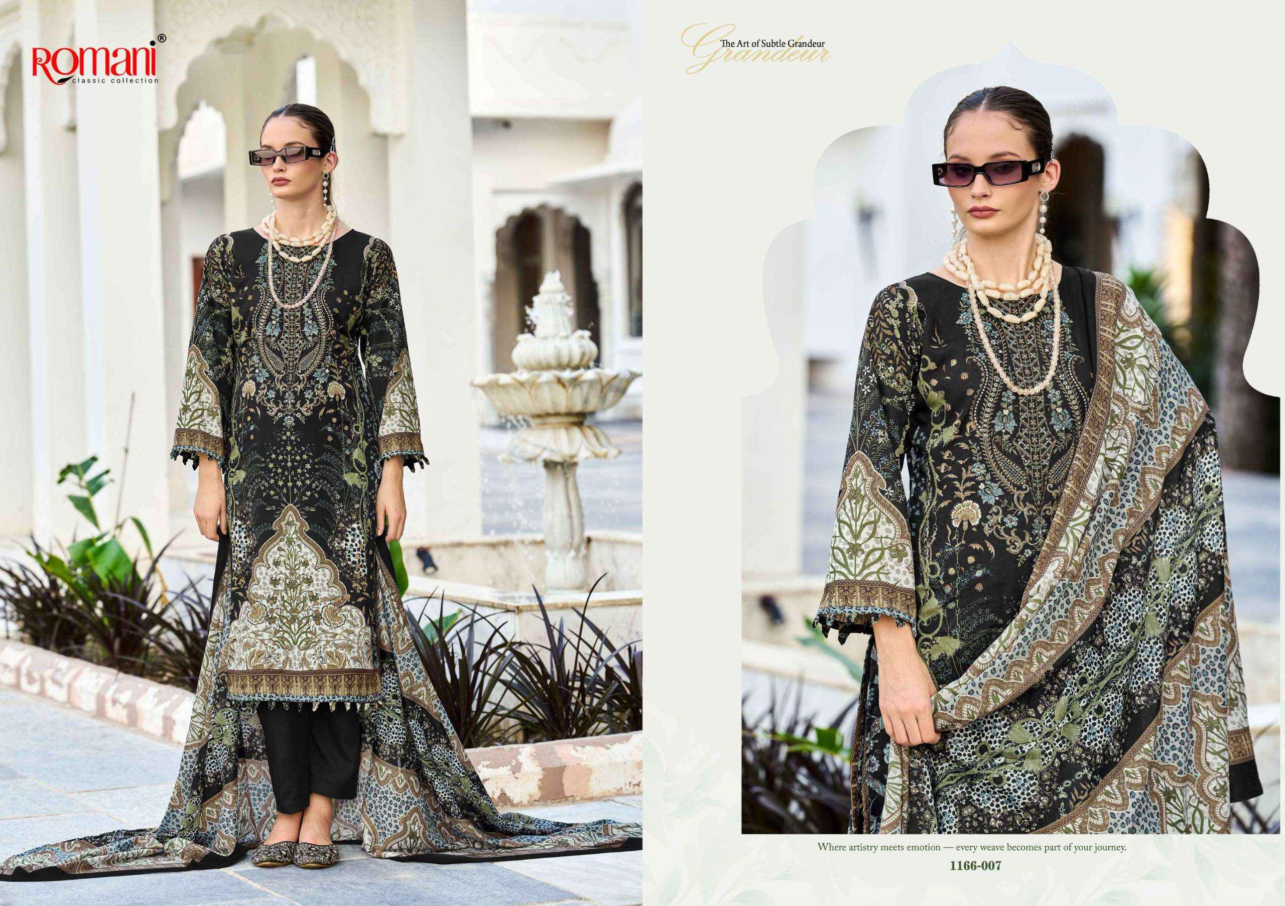 Romani Needle Wonder Vol 17 Cotton Dress Material 8 pcs Catalogue