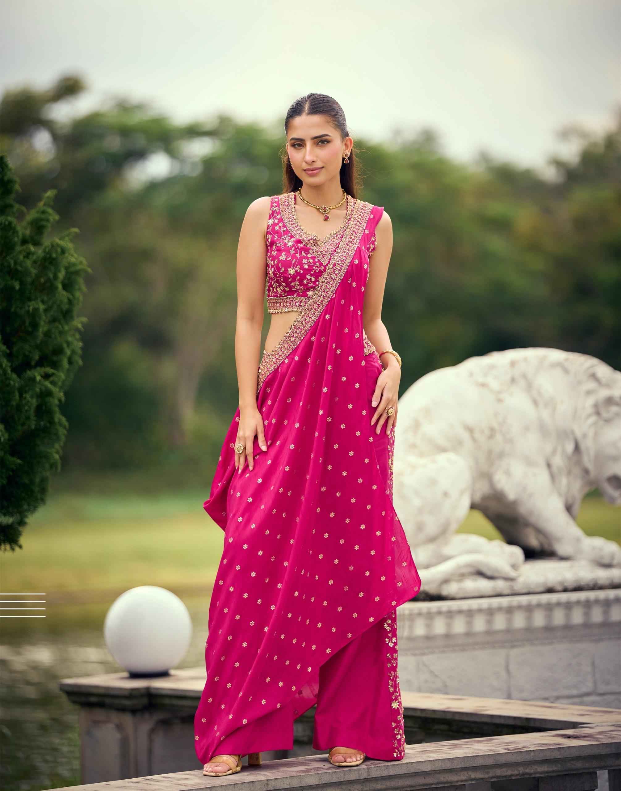 Sayuri Designer Pankudi Readymade Indo Weastern Viscose Jacquard Dress 3 pcs Catalogue