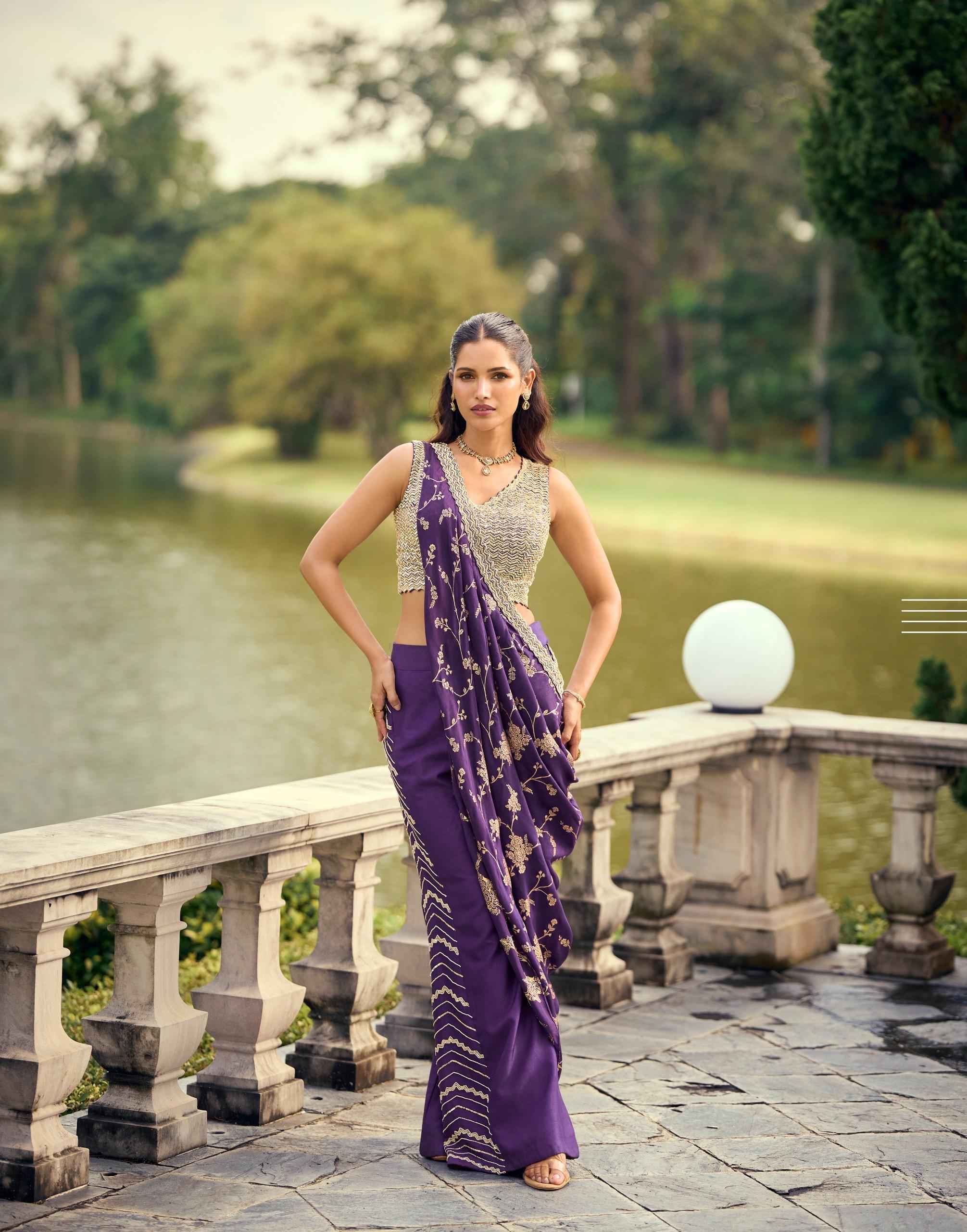 Sayuri Designer Pankudi Readymade Indo Weastern Viscose Jacquard Dress 3 pcs Catalogue