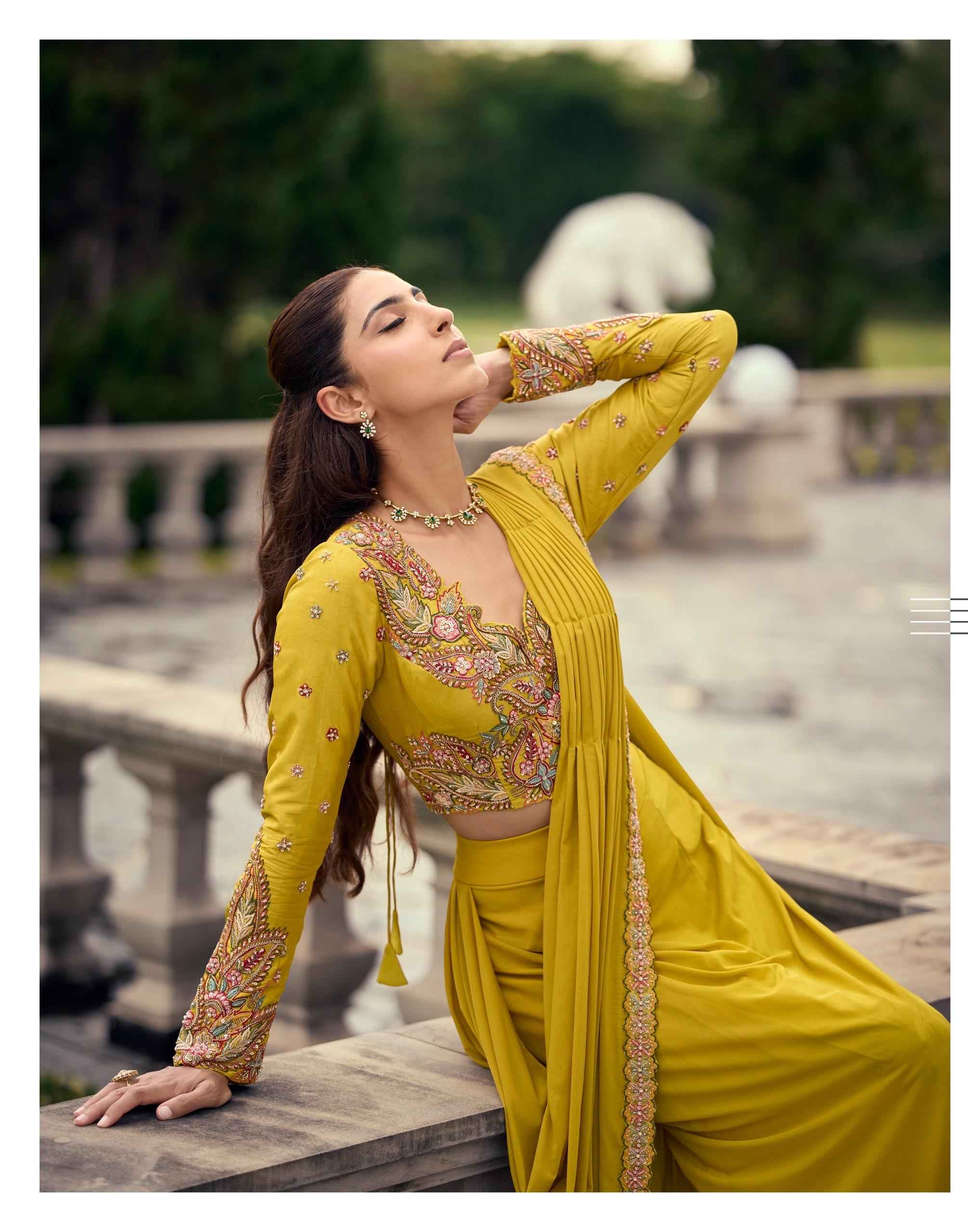 Sayuri Designer Pankudi Readymade Indo Weastern Viscose Jacquard Dress 3 pcs Catalogue