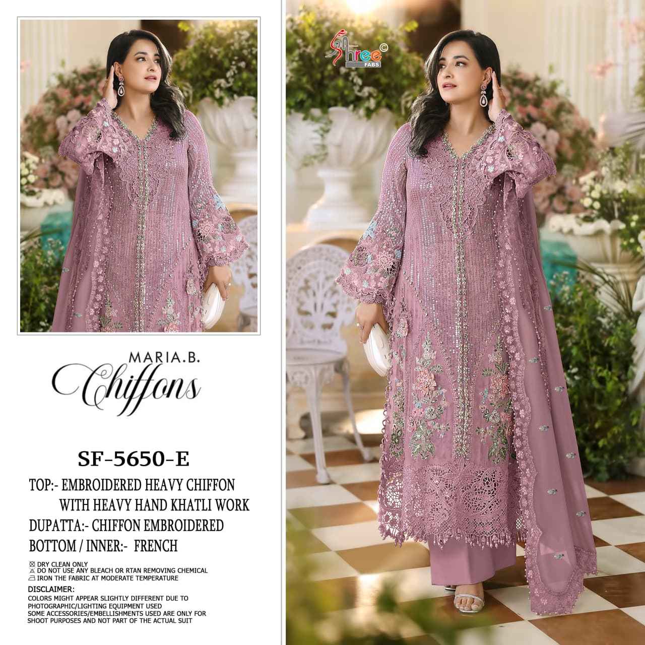 Shree Fabs SF 5650 Heavy Chiffon Dress Material 4 pcs Catalogue