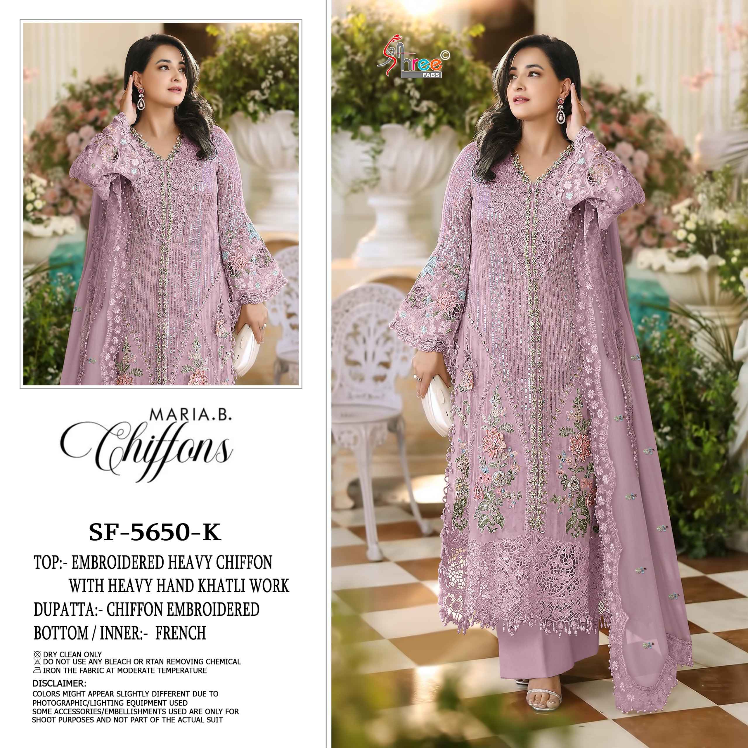 Shree Fabs SF 5650 IJKL Heavy Chiffon Dress Material 4 pcs Catalogue