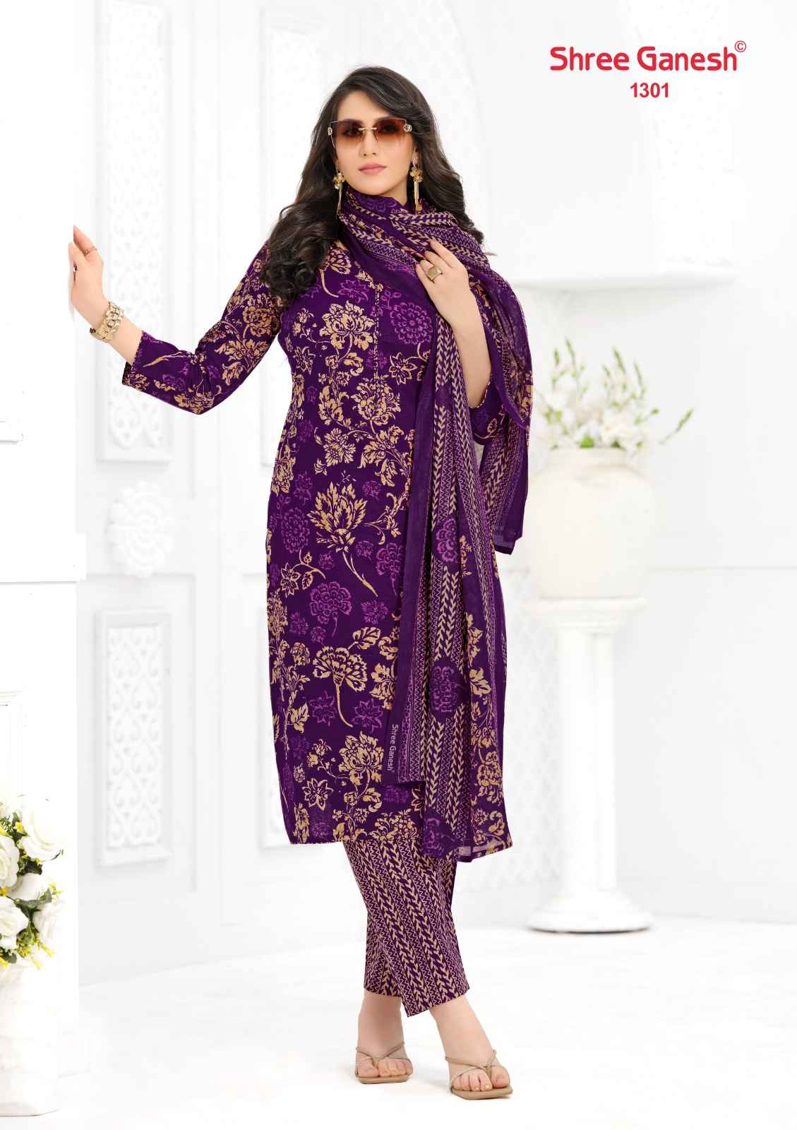 Shree Ganesh Ajrak Vol 3 Readymade Cotton Dress 12 pcs Catalogue