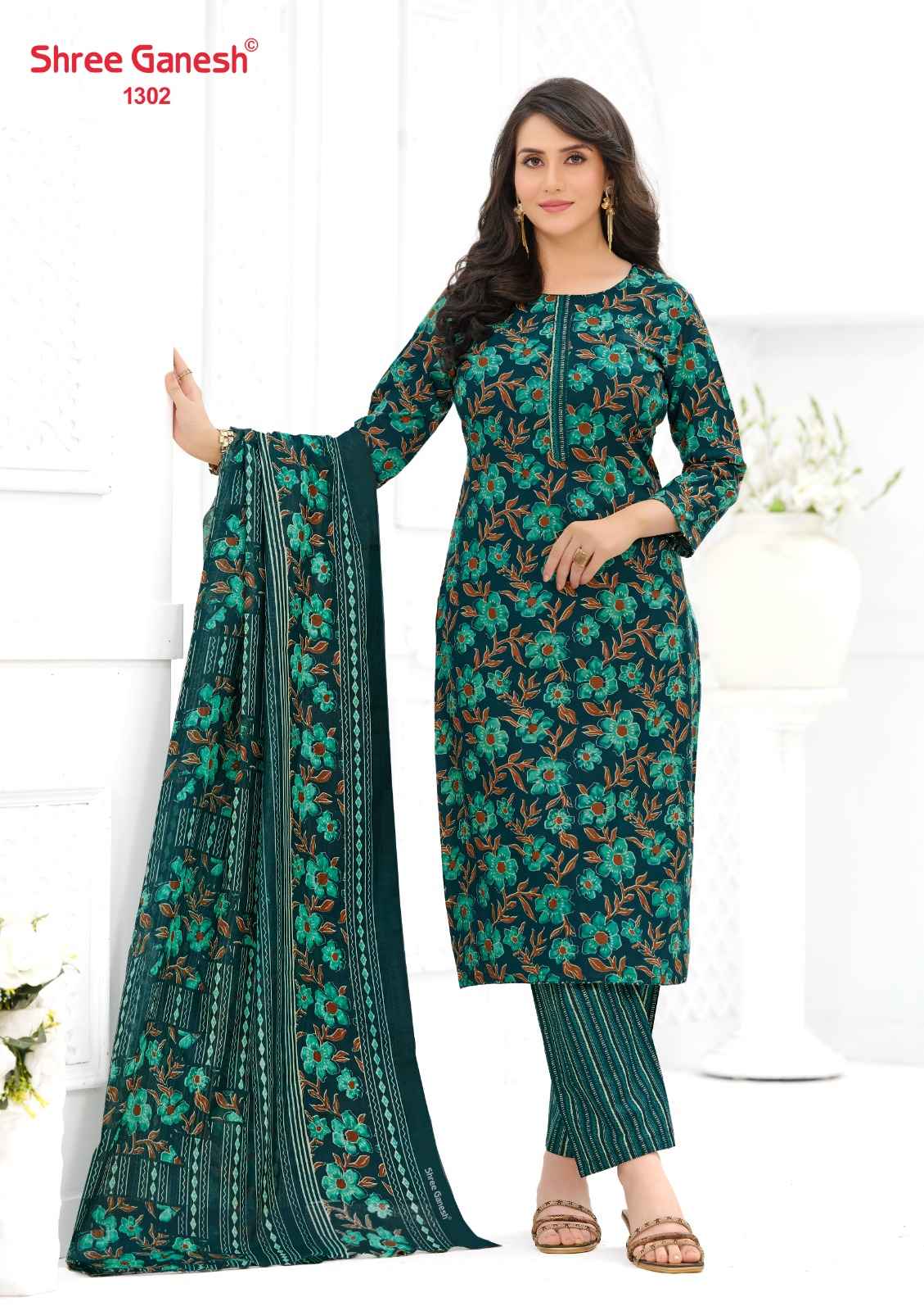 Shree Ganesh Ajrak Vol 3 Readymade Cotton Dress 12 pcs Catalogue