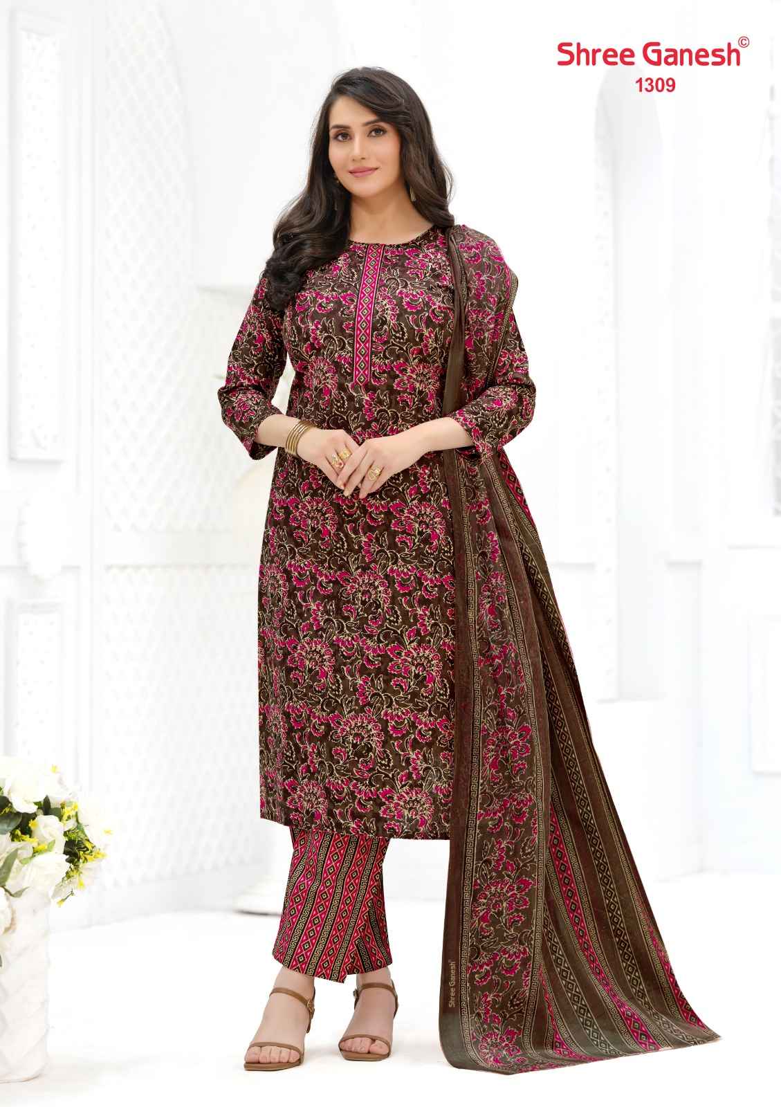 Shree Ganesh Ajrak Vol 3 Readymade Cotton Dress 12 pcs Catalogue