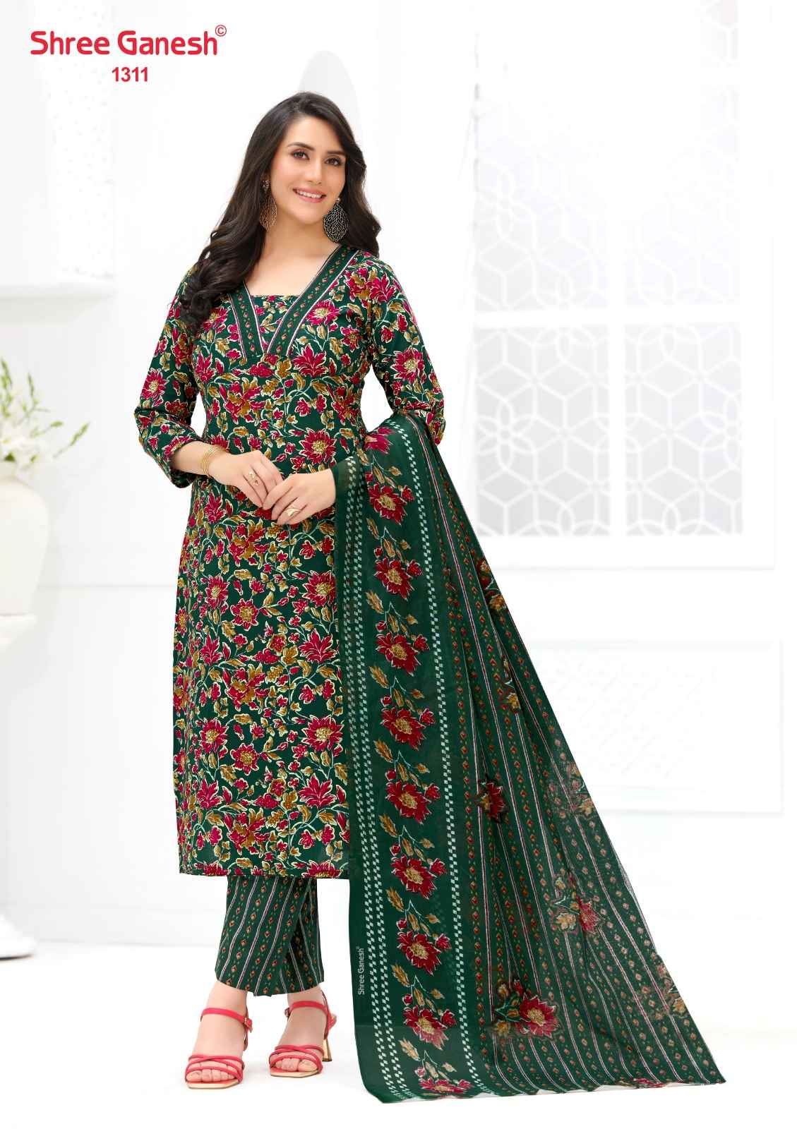 Shree Ganesh Ajrak Vol 3 Readymade Cotton Dress 12 pcs Catalogue