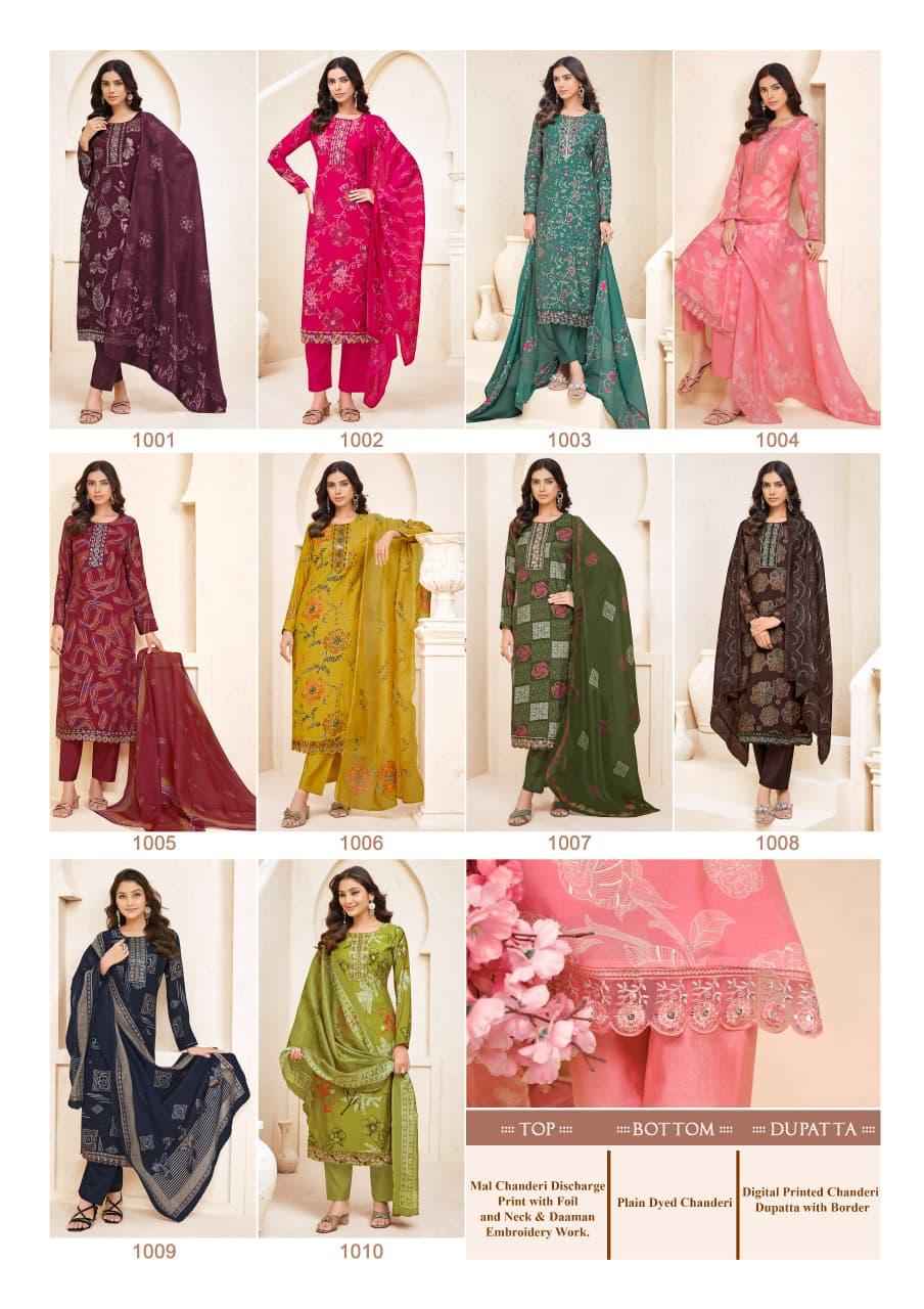 Shree Ganesh Niharika Vol 1 Readymade Mal Chanderi Dress 10 pcs catalog