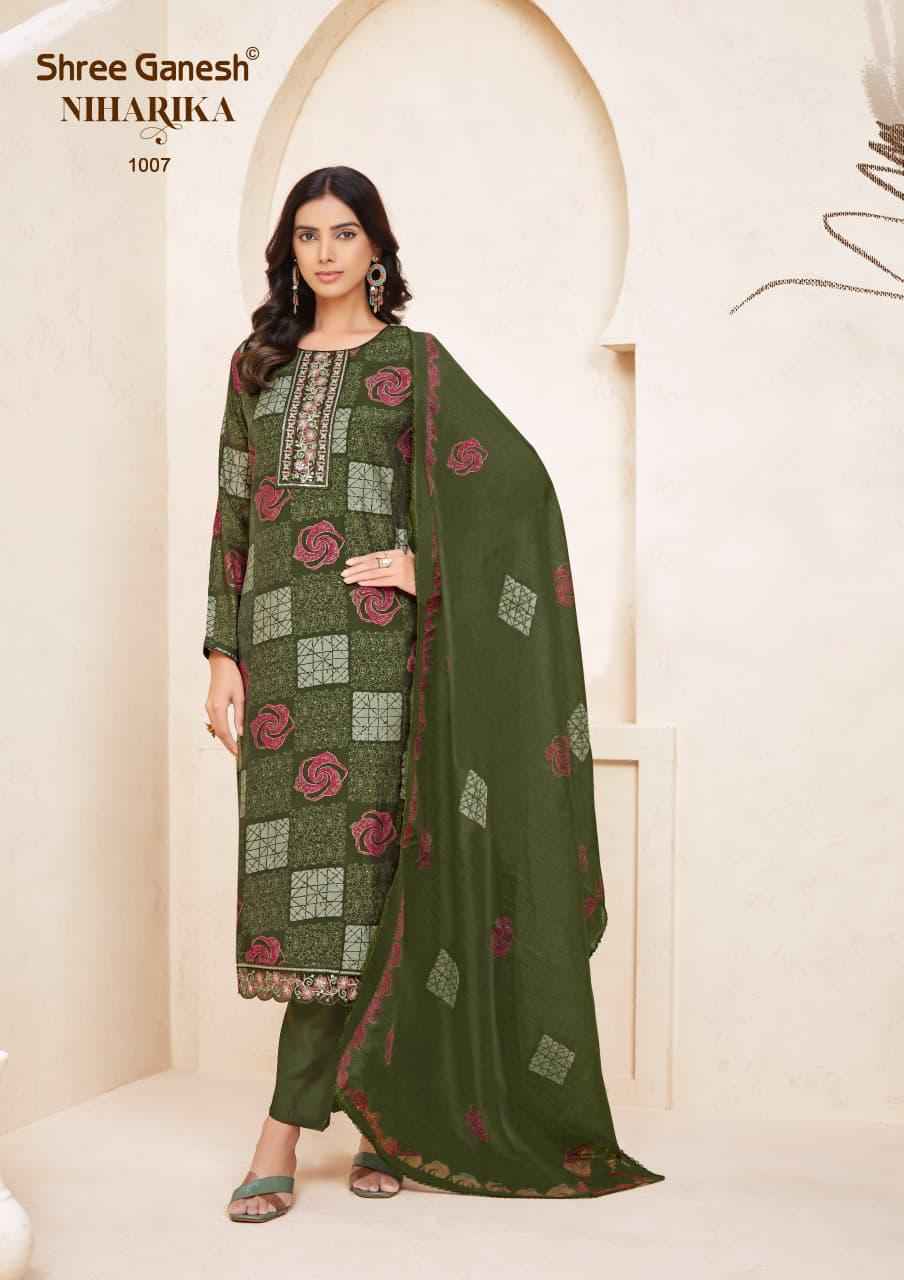 Shree Ganesh Niharika Vol 1 Readymade Mal Chanderi Dress 10 pcs catalog