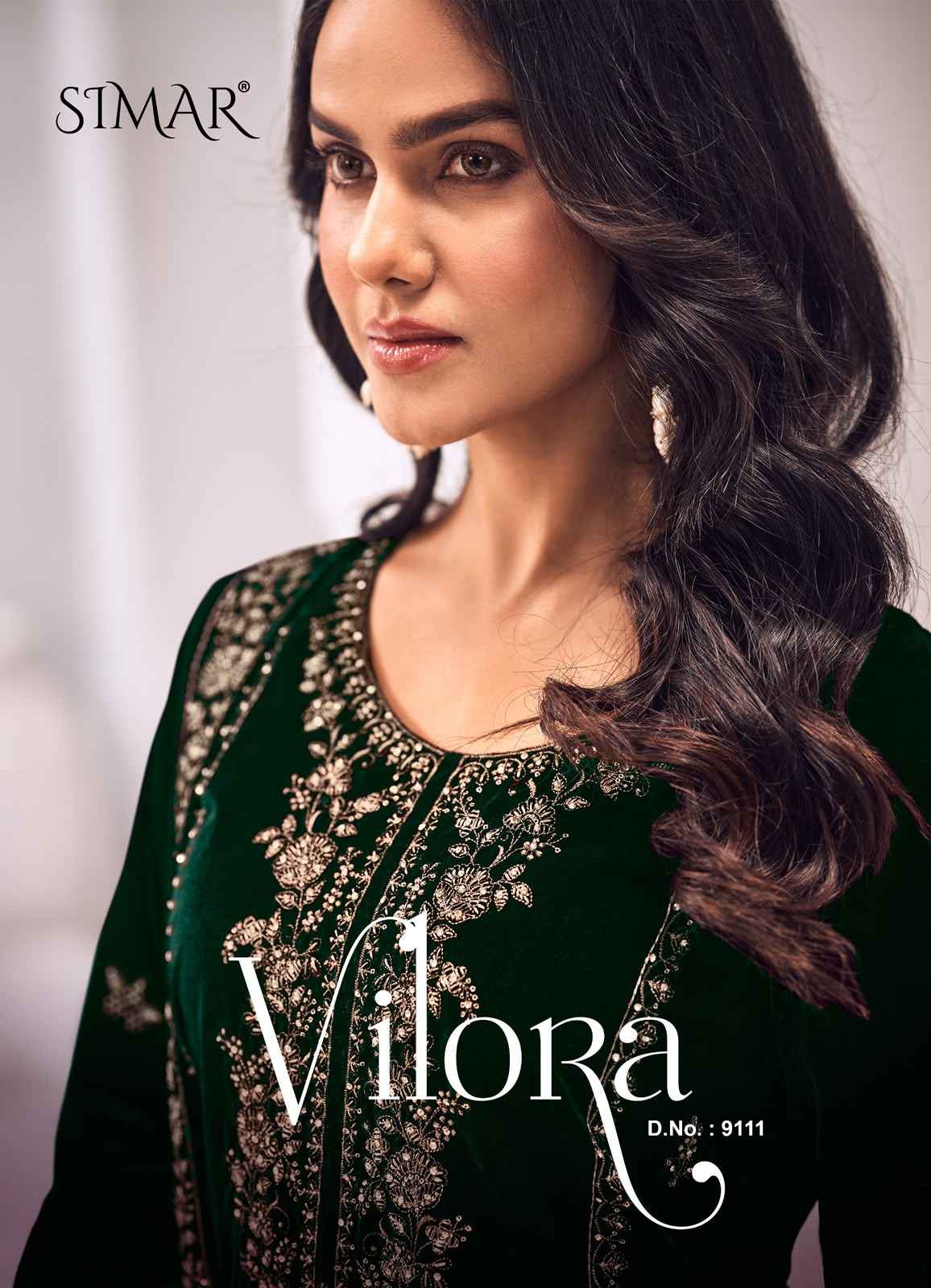 Simar Vilora Velvet Dress Material 4 pcs Catalogue
