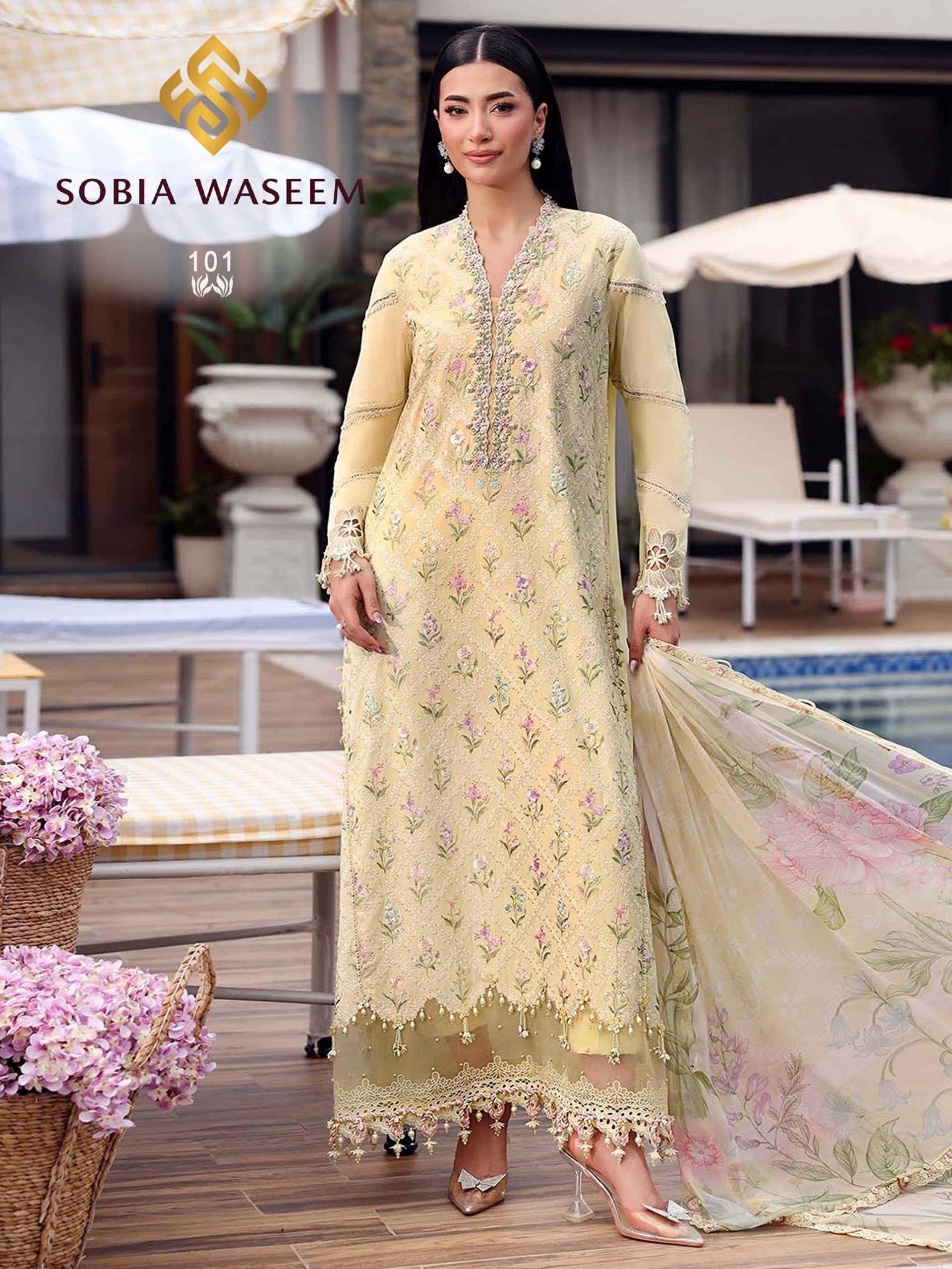 Sobia Waseem M Print Vol 1 Lawn Cotton Dress Material 6 pcs Catalogue
