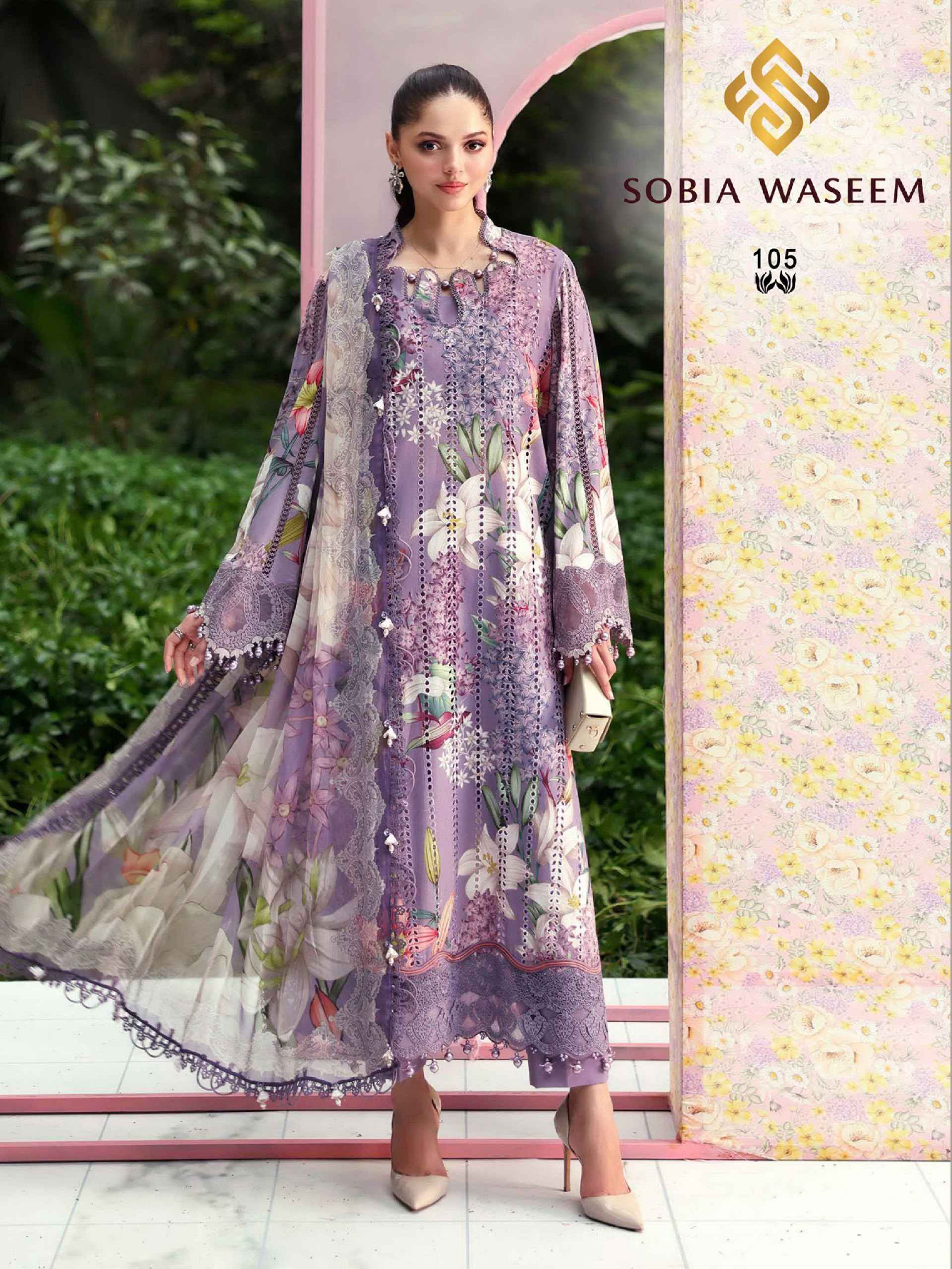 Sobia Waseem M Print Vol 1 Lawn Cotton Dress Material 6 pcs Catalogue