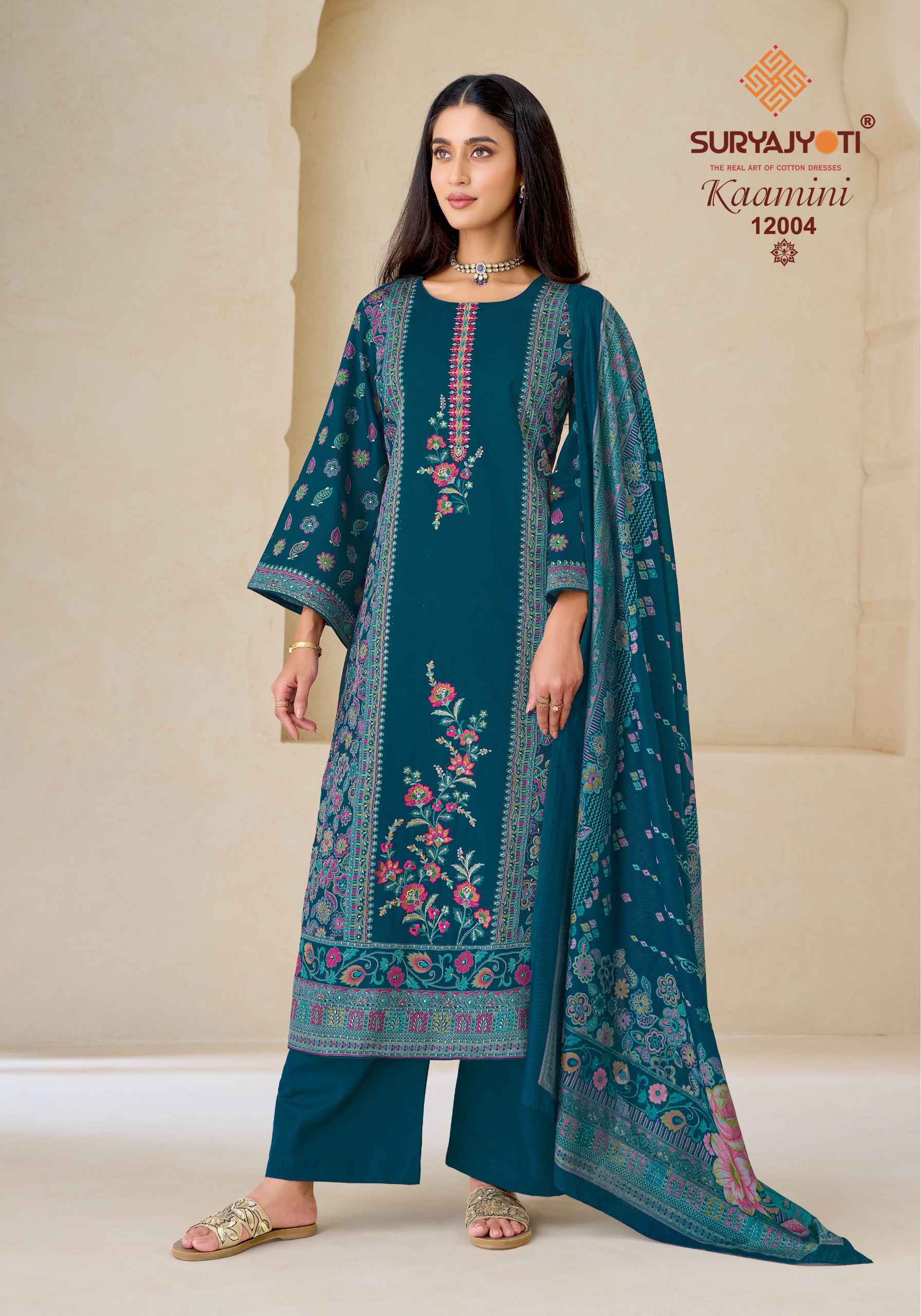 Suryajyoti Kaamini Vol 12 Jam Satin Dress Material 6 pcs Catalogue